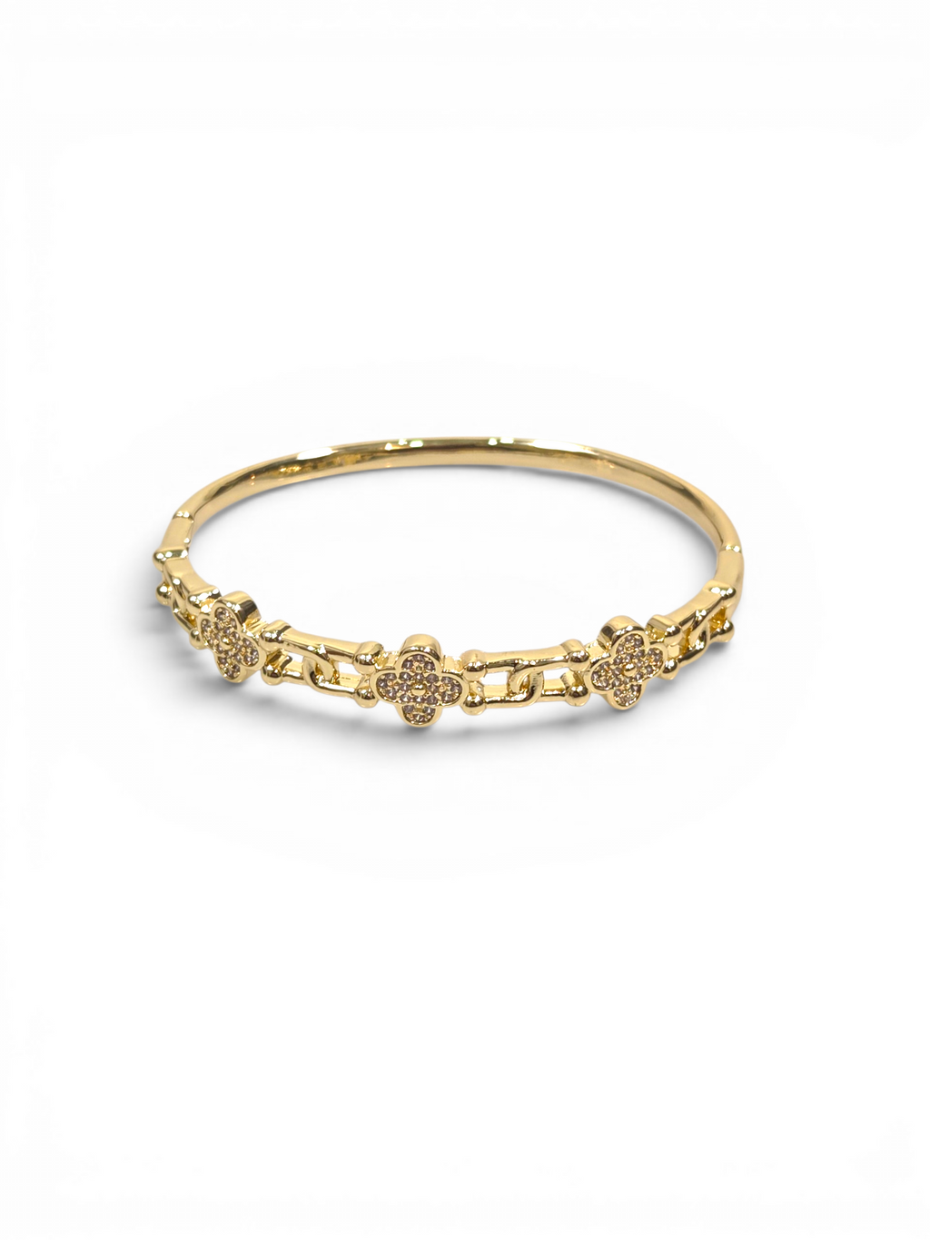 Pulseira Cristal Zirconia Dourada 2002