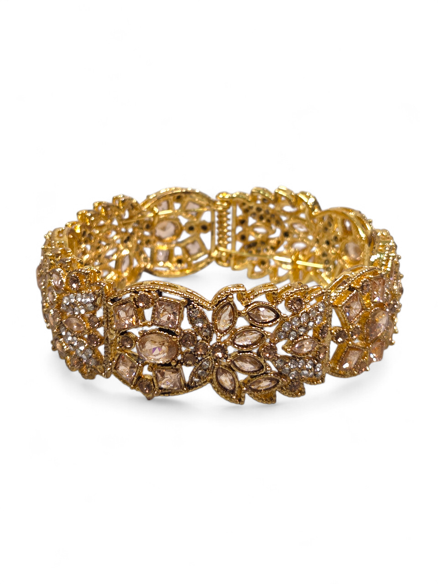 Bracelete Folheado Semi Joia Dourada #1052