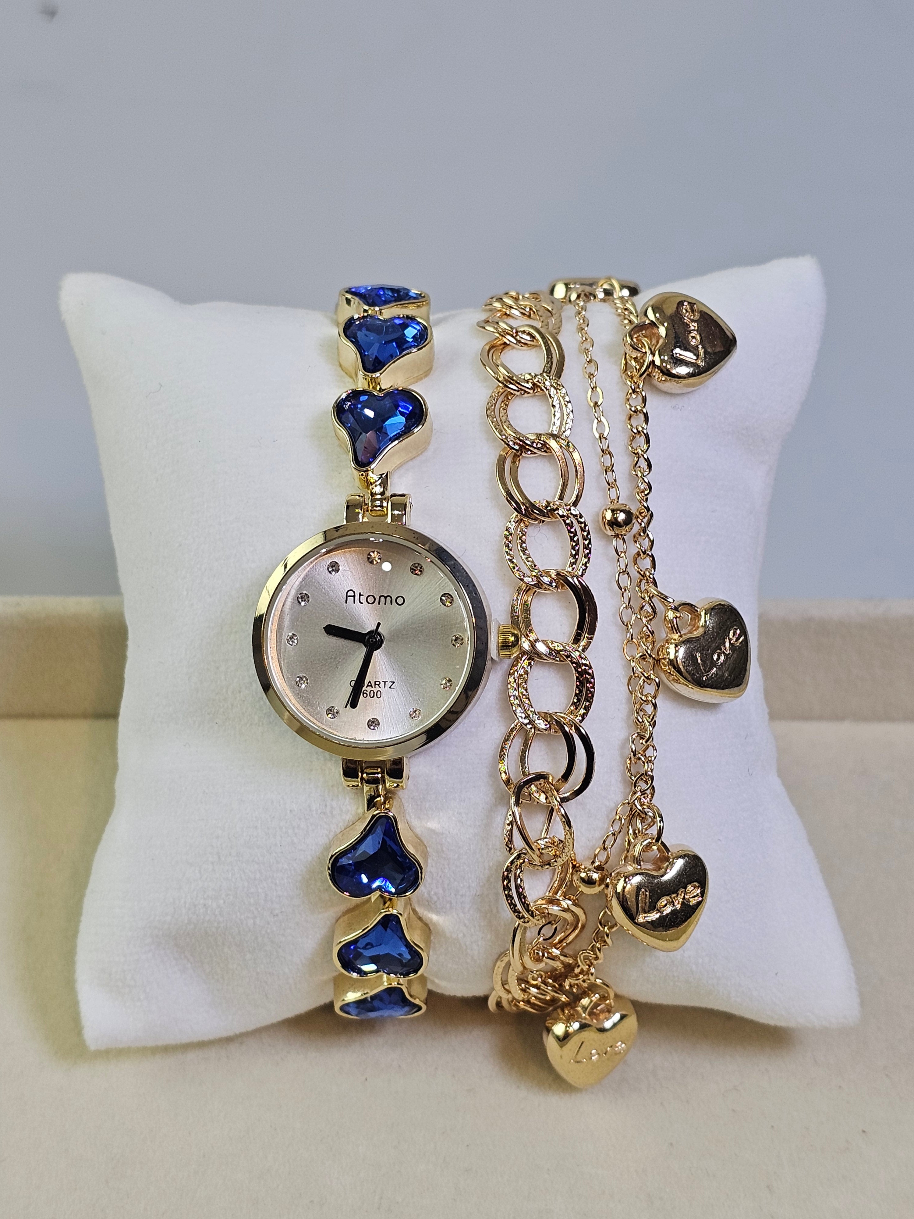 Relógio Prova d’Água com Pulseira Folheada 032