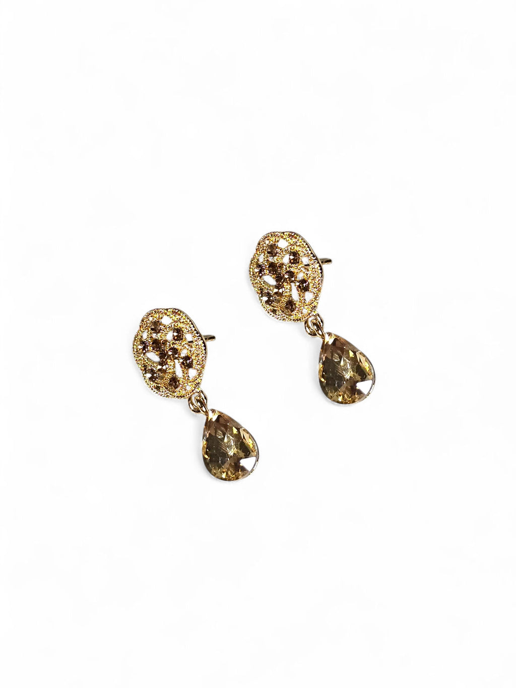 Brinco Cristal Dourado 085