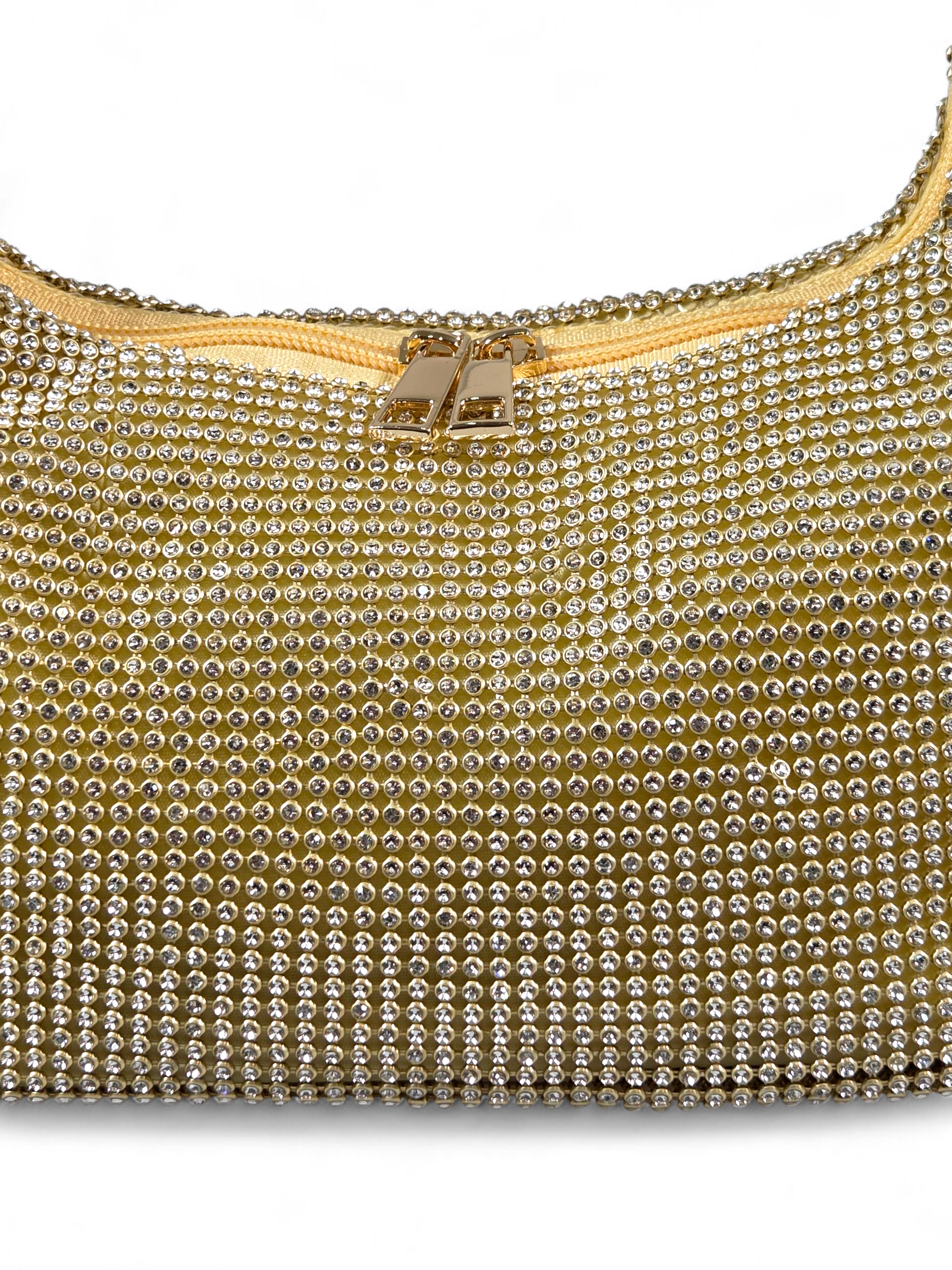 Bolsa Luxo Cristal Dourada 1040