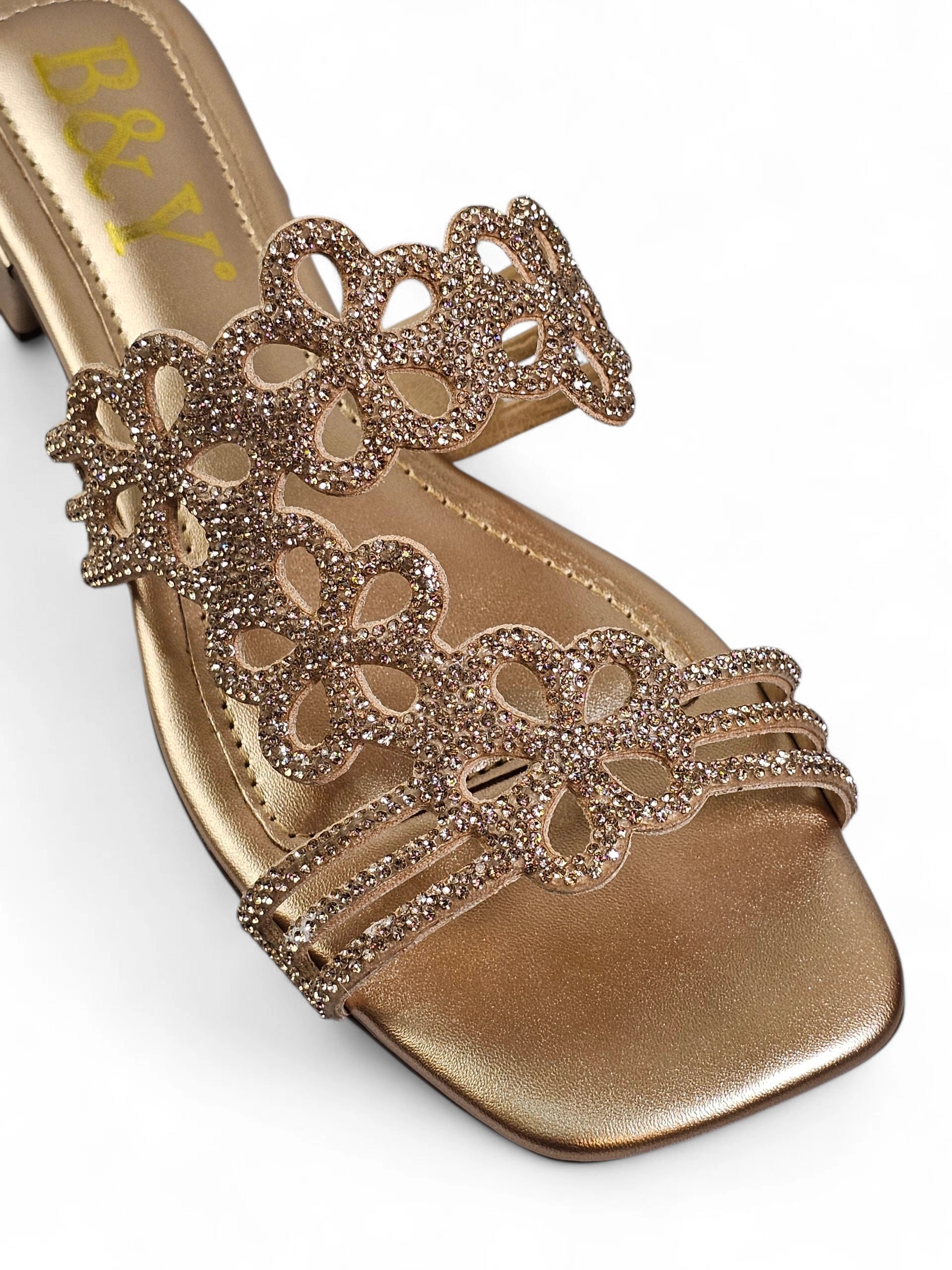 Tamanco 3001 Bronze Salto Baixo