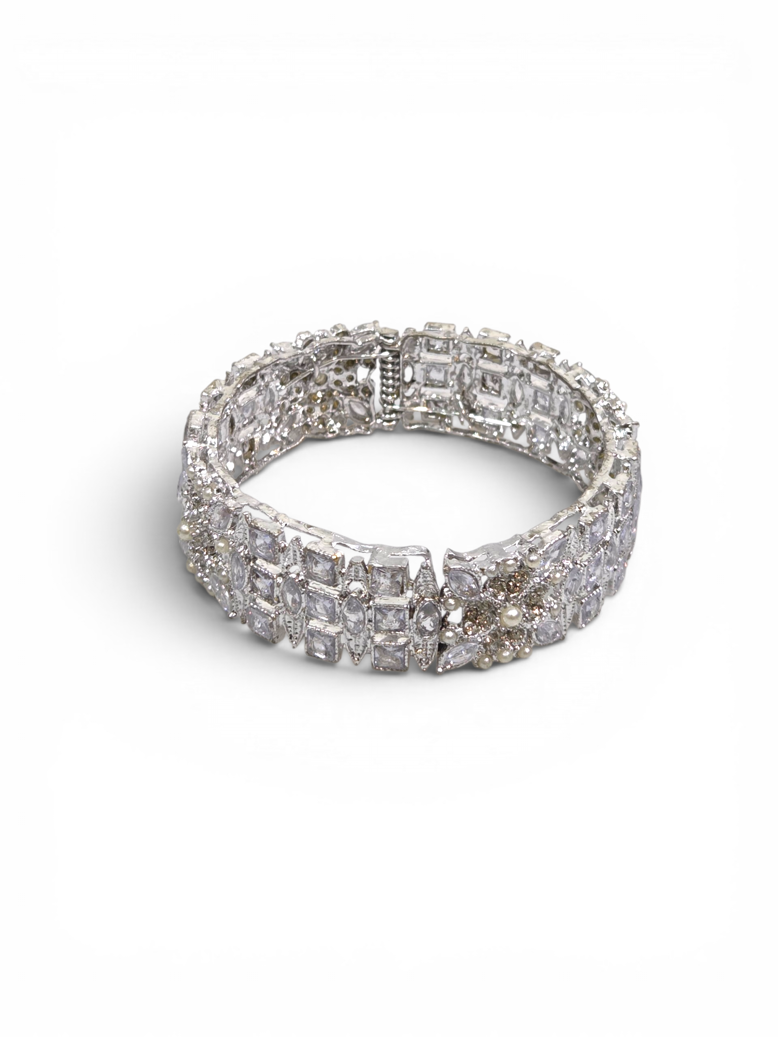 Bracelete Folheado Semi Joia Prata #2031