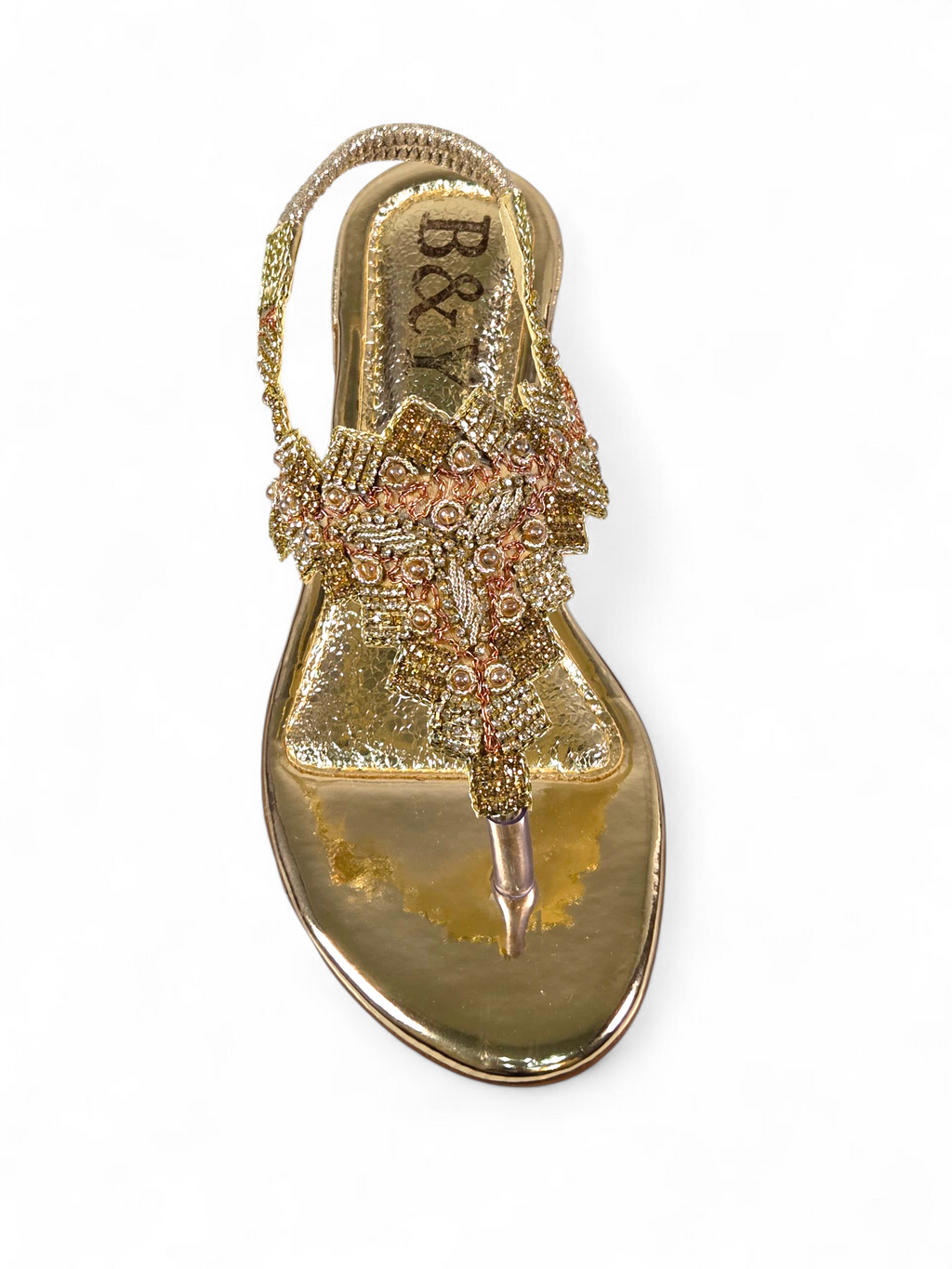 Sandália 9388 Dourado Com Salto Bloco 3cm