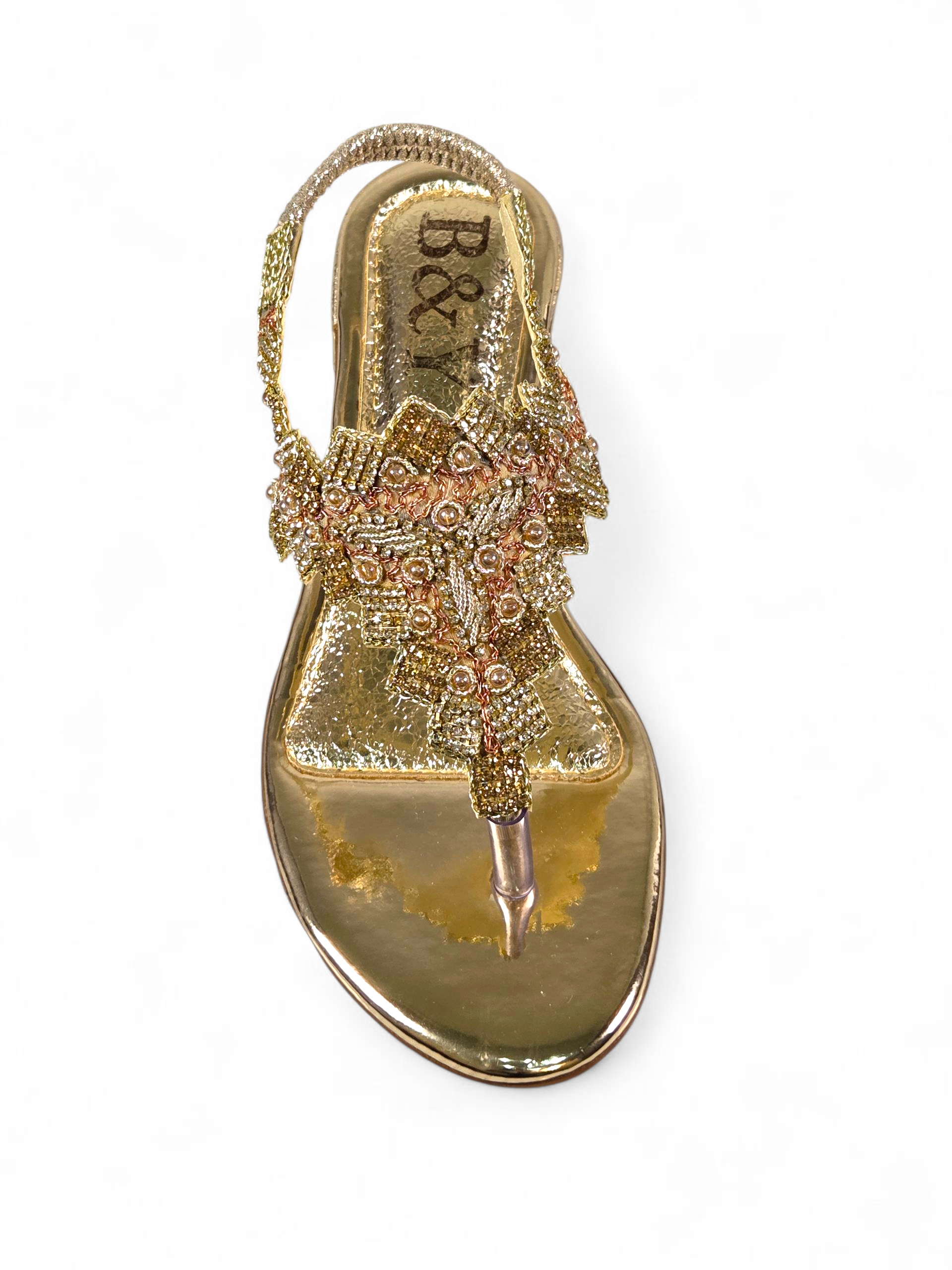 Sandália 9388 Dourado Com Salto Bloco 3cm