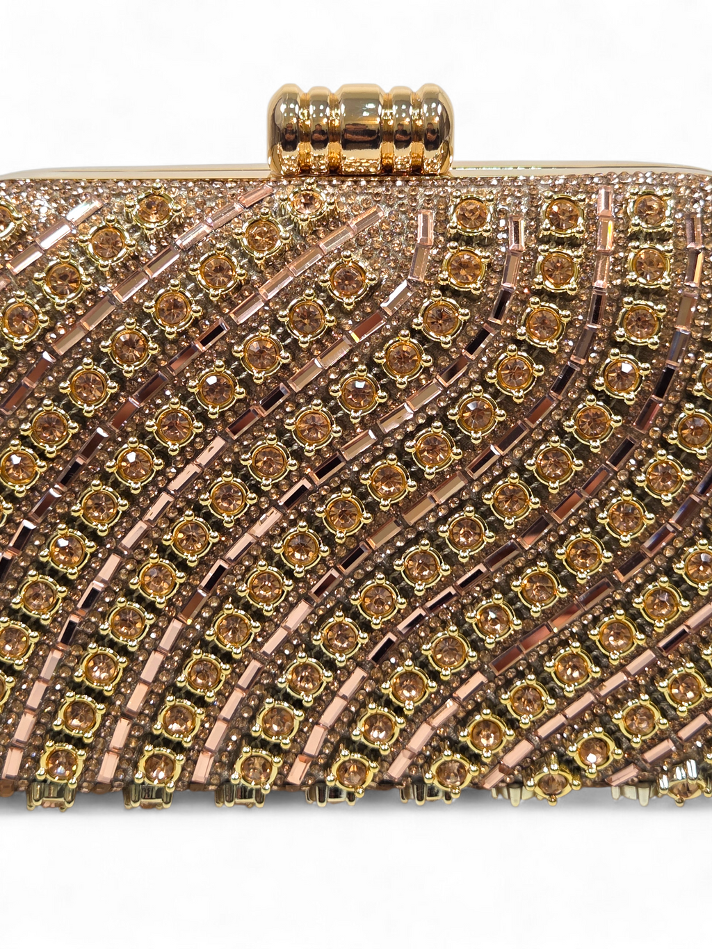 Bolsa Stella Clutch Cristal Champagne 1061