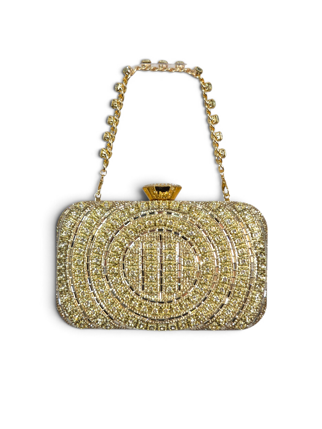 Bolsa Classic Clutch Cristal Dourado 1097