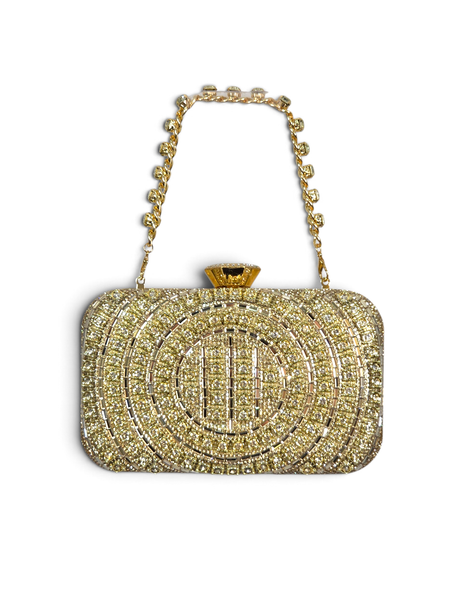 Bolsa Classic Clutch Cristal Dourado 1097