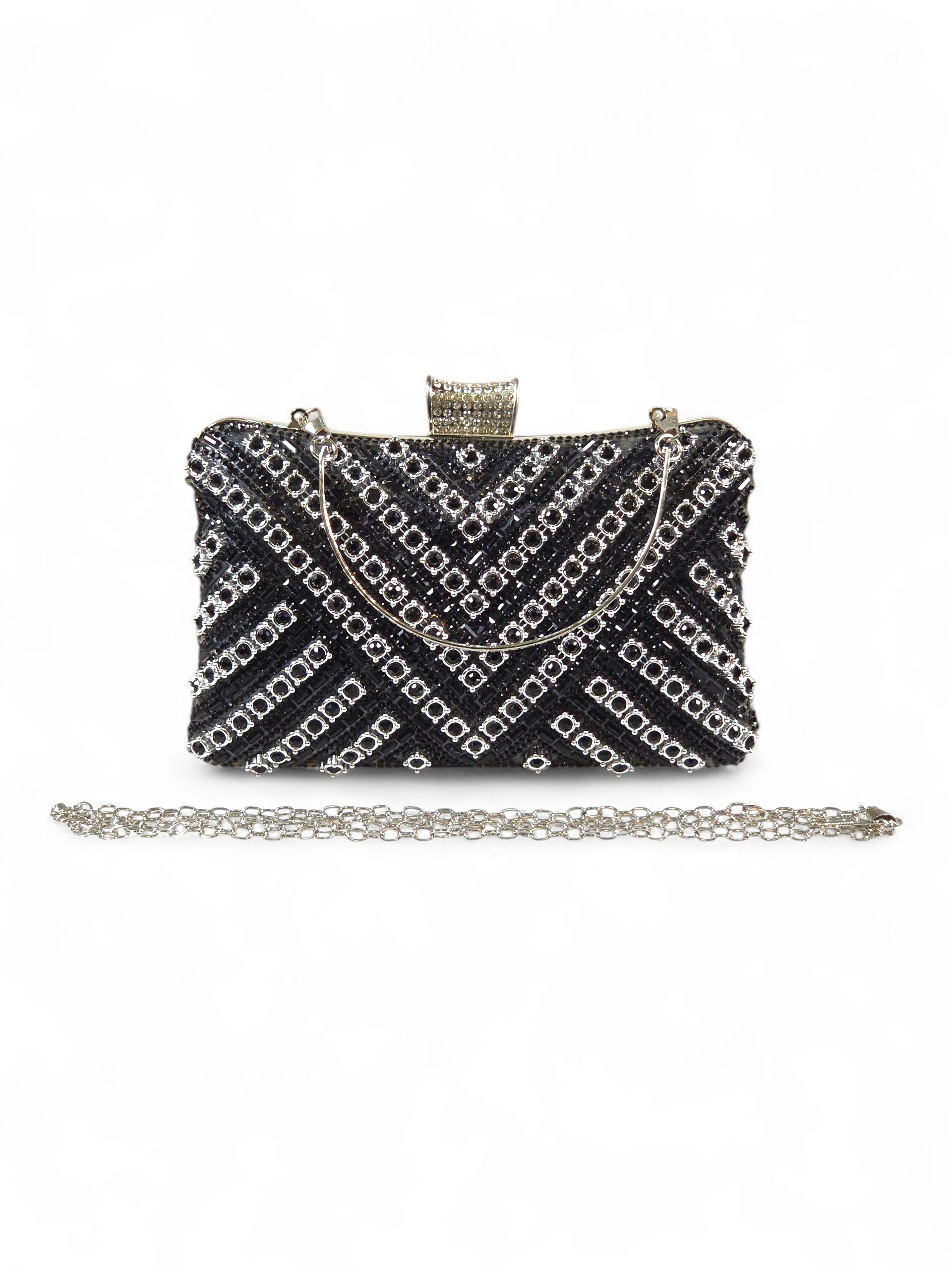 Bolsa Clutch Cristal Preto 1047
