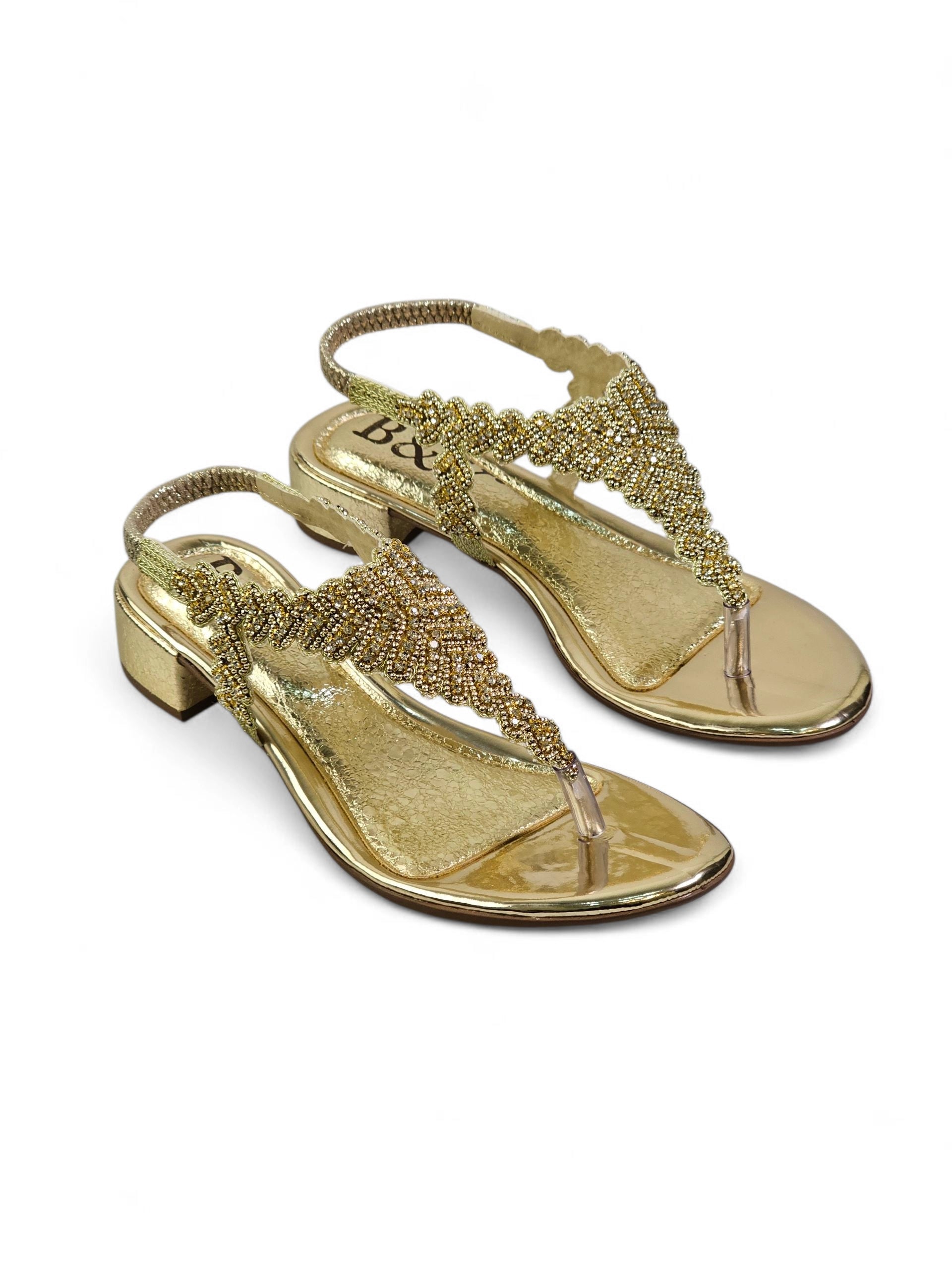 Sandália 8022 Toque de Ouro Salto Bloco