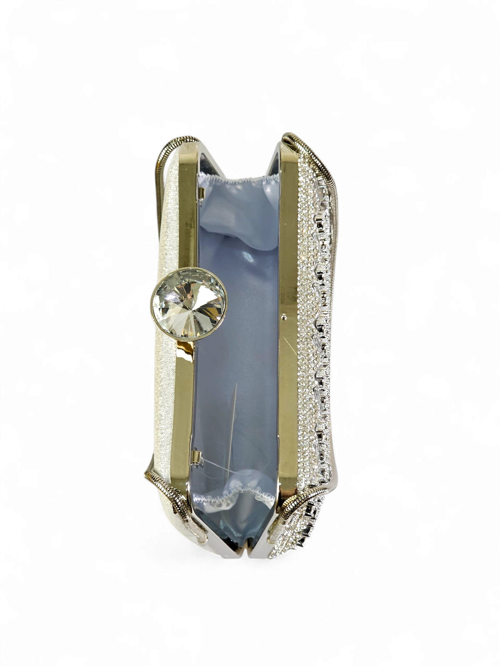 Bolsa Clutch Cristal Prata 014