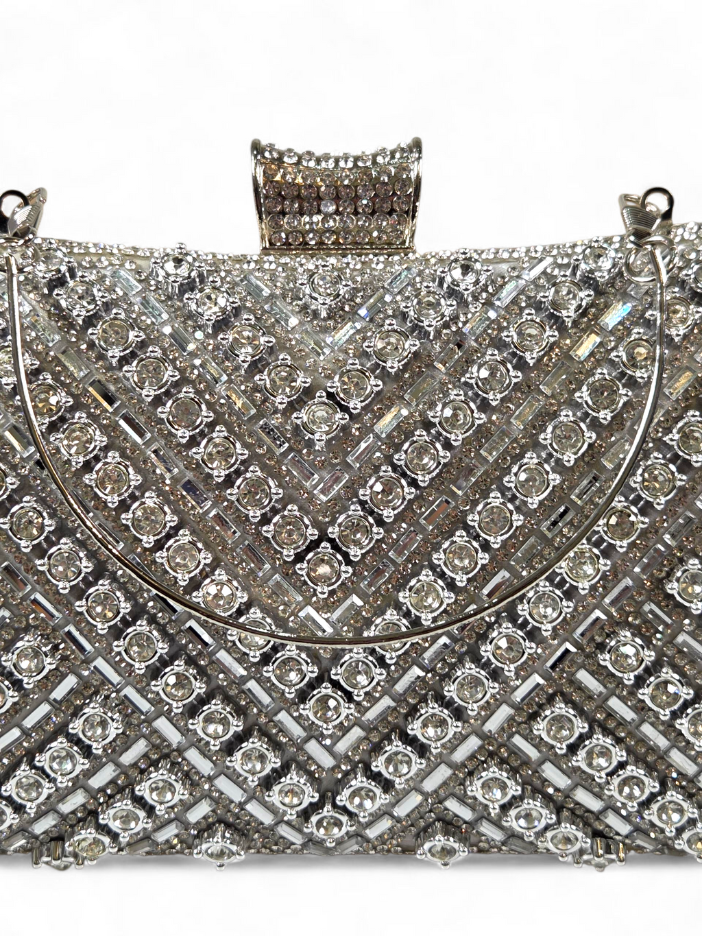 Bolsa Clutch Cristal Prata 1048