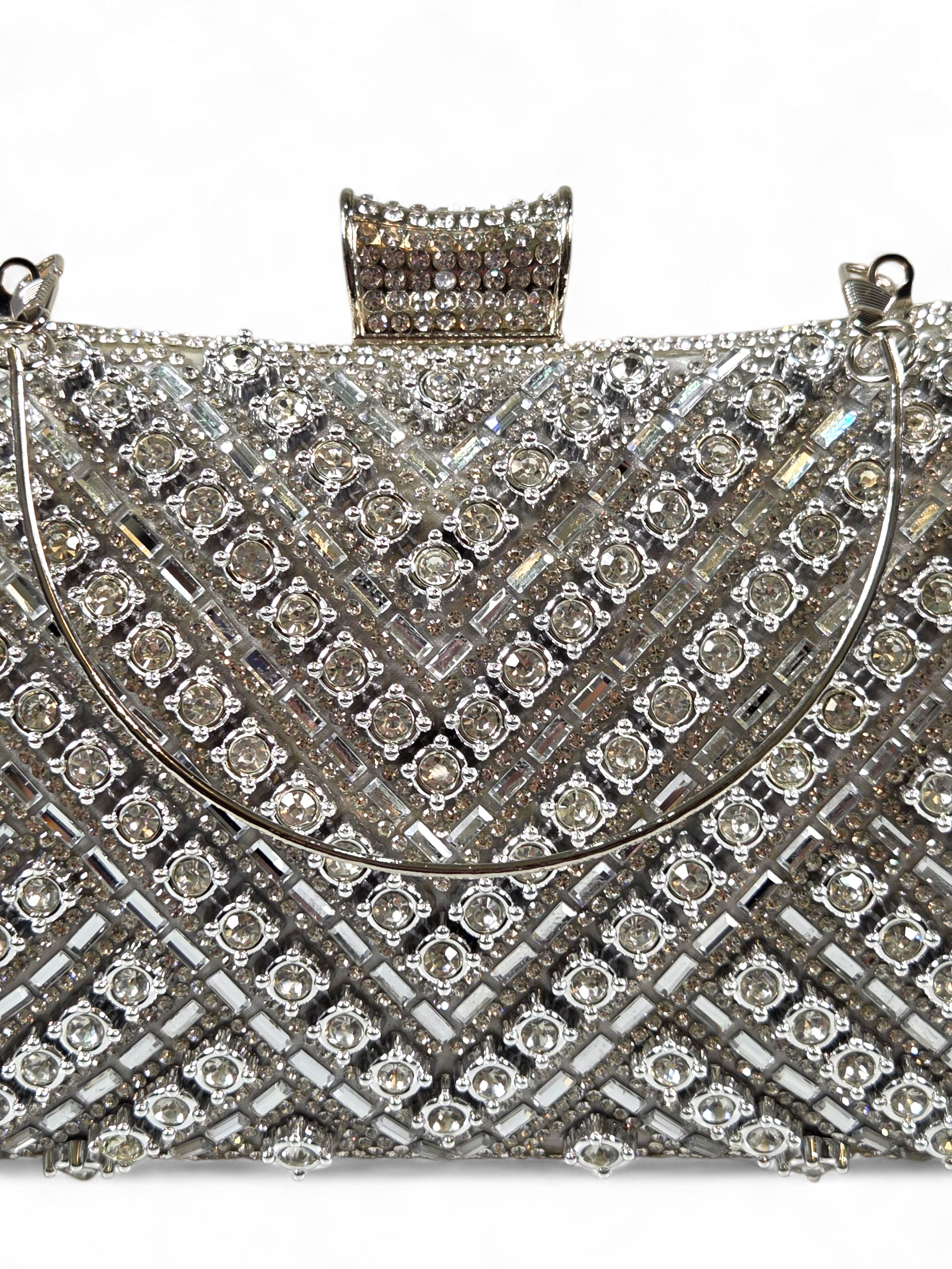Bolsa Clutch Cristal Prata 1048