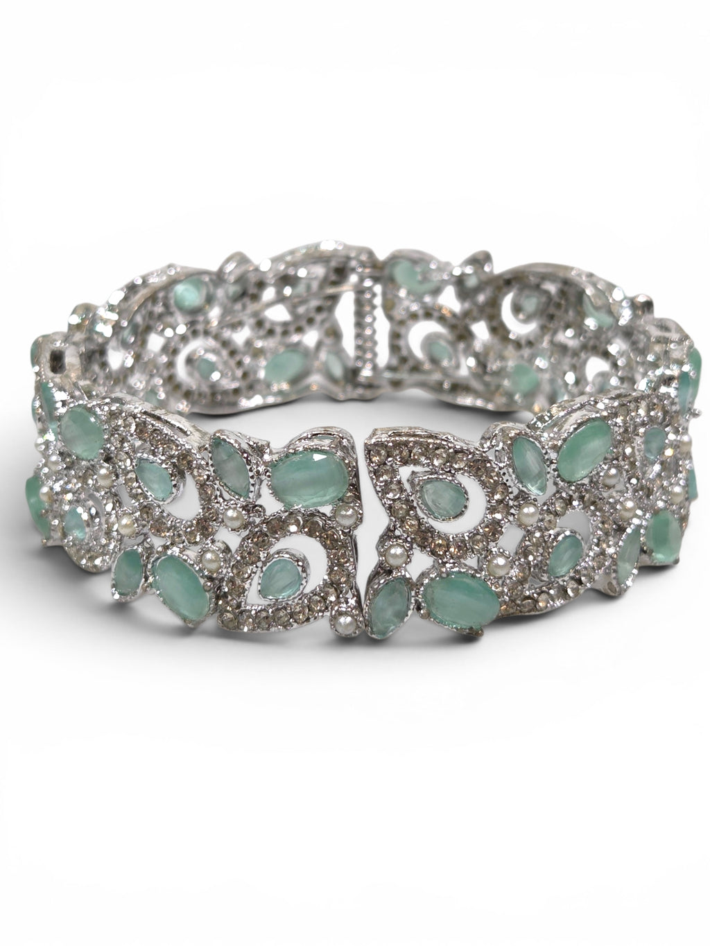 Bracelete Folheado Semi Joia Prata #1096