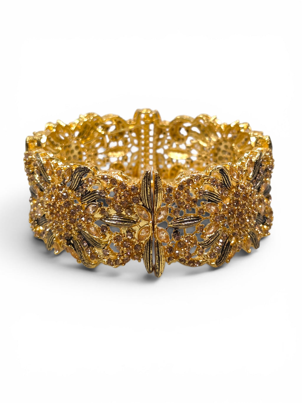 Bracelete Folheado Semi Joia Dourada #1079