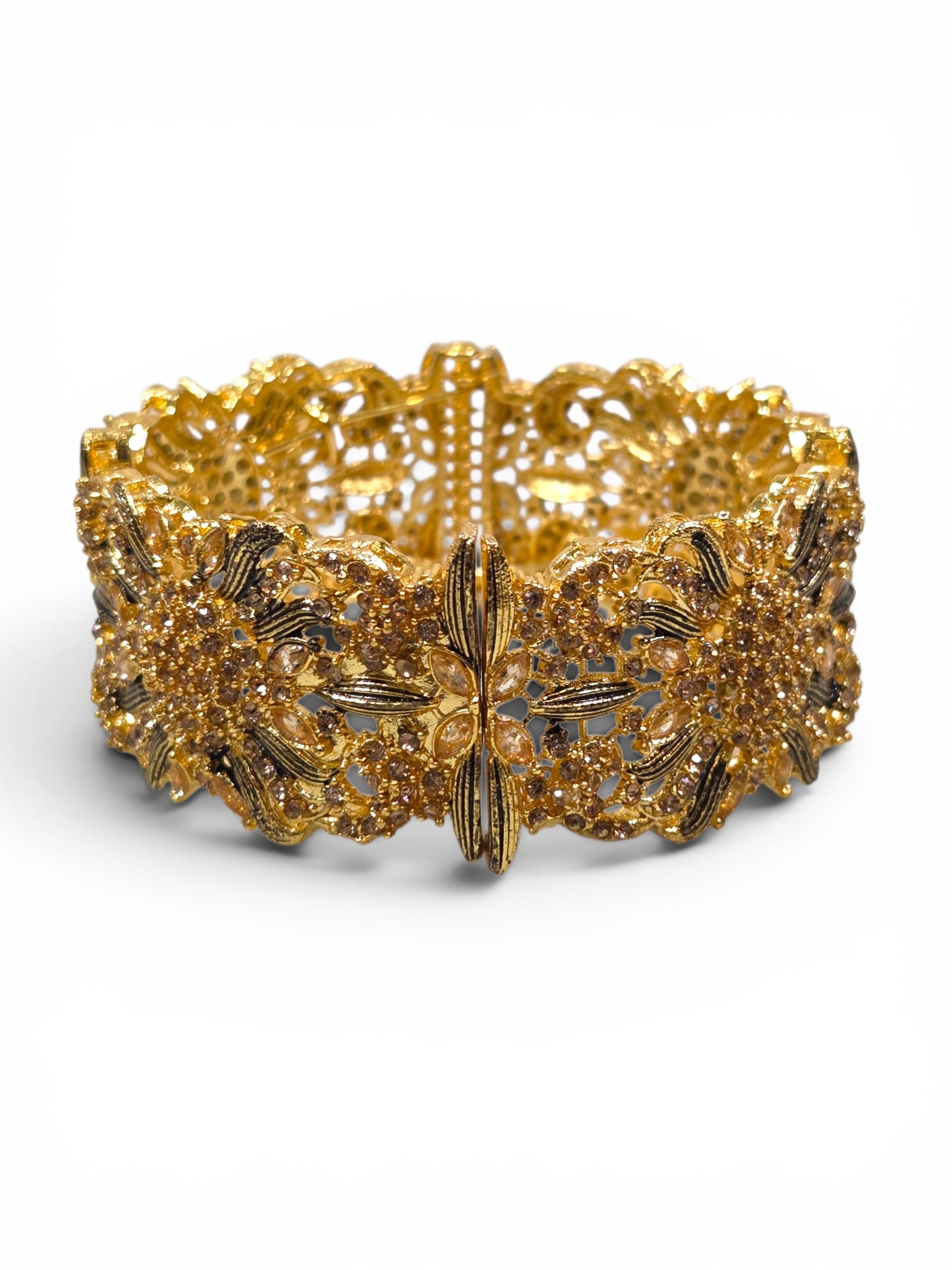 Bracelete Folheado Semi Joia Dourada #1079