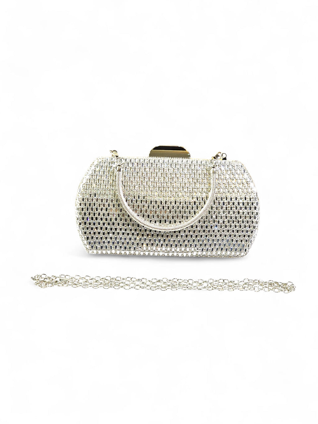 Bolsa Clutch Cristal Prata 1024
