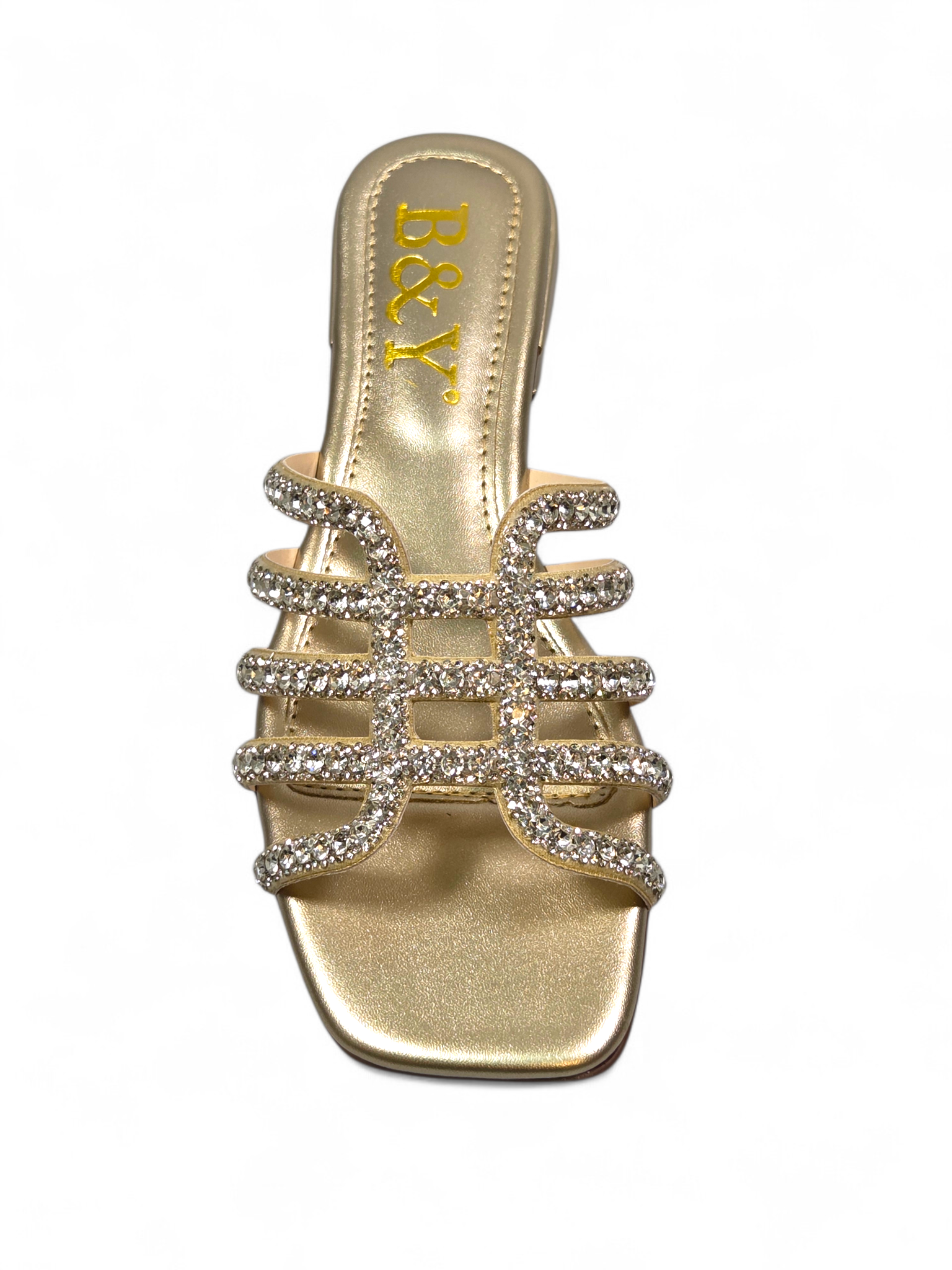 Tamanco 1216 Dourado Salto Baixo