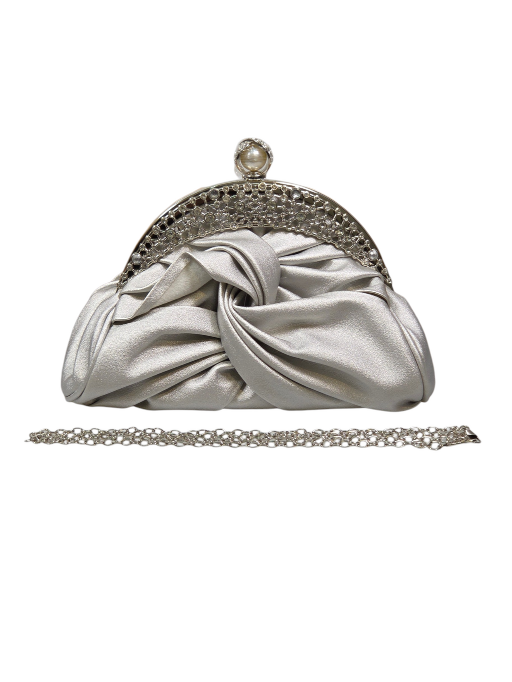 Bolsa Clutch Cristal Prata 1073