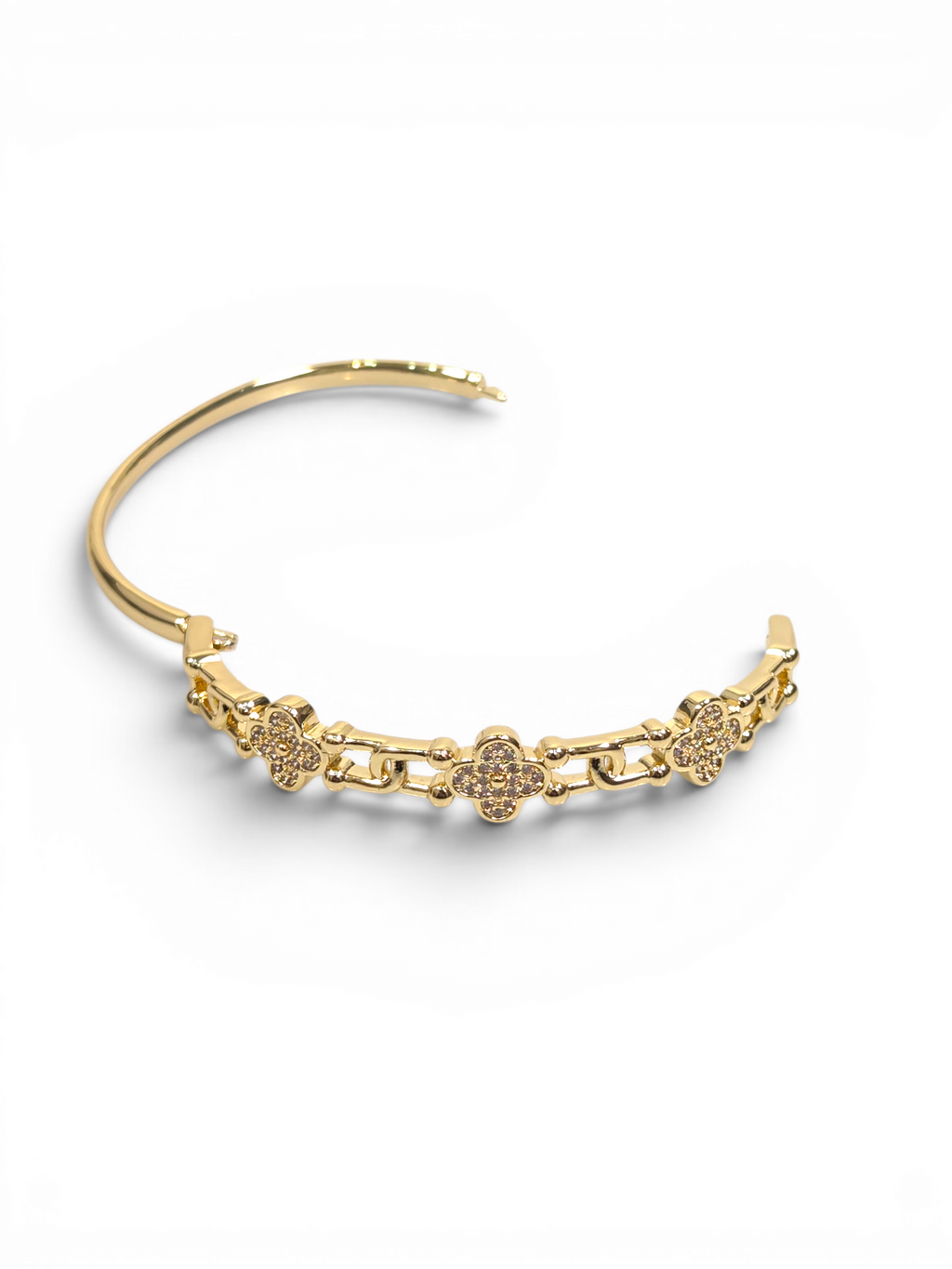 Pulseira Cristal Zirconia Dourada 2002