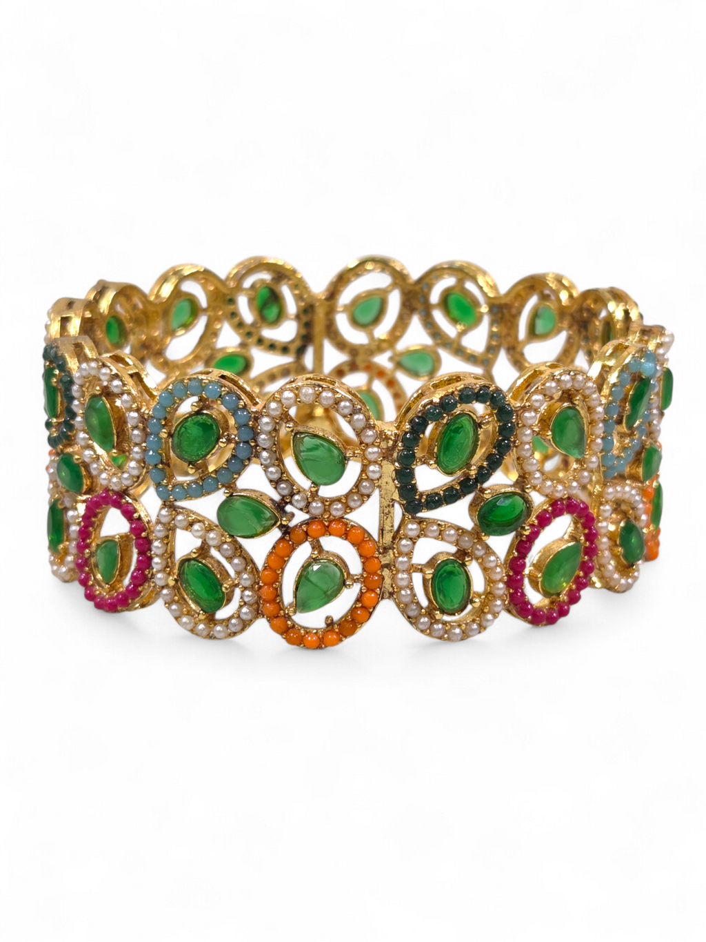 Bracelete Folheado Semi Joia Dourada #1058