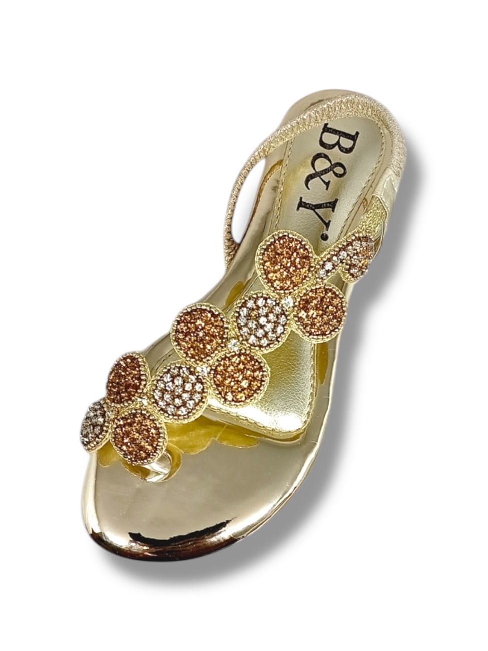 Sandália 1012 Dourado Sem Salto
