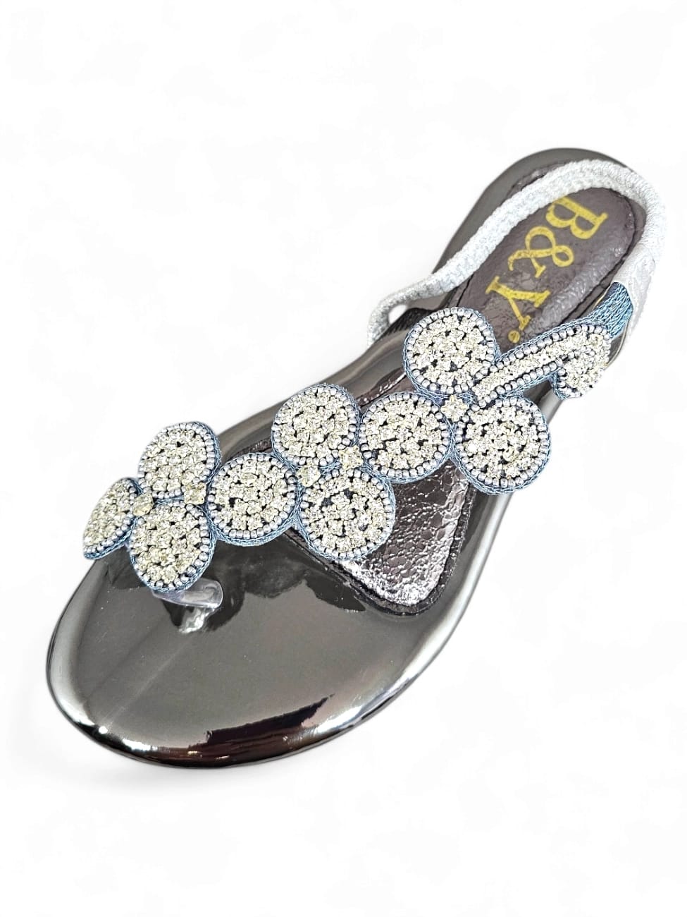 Sandália 1012 Prata Sem Salto