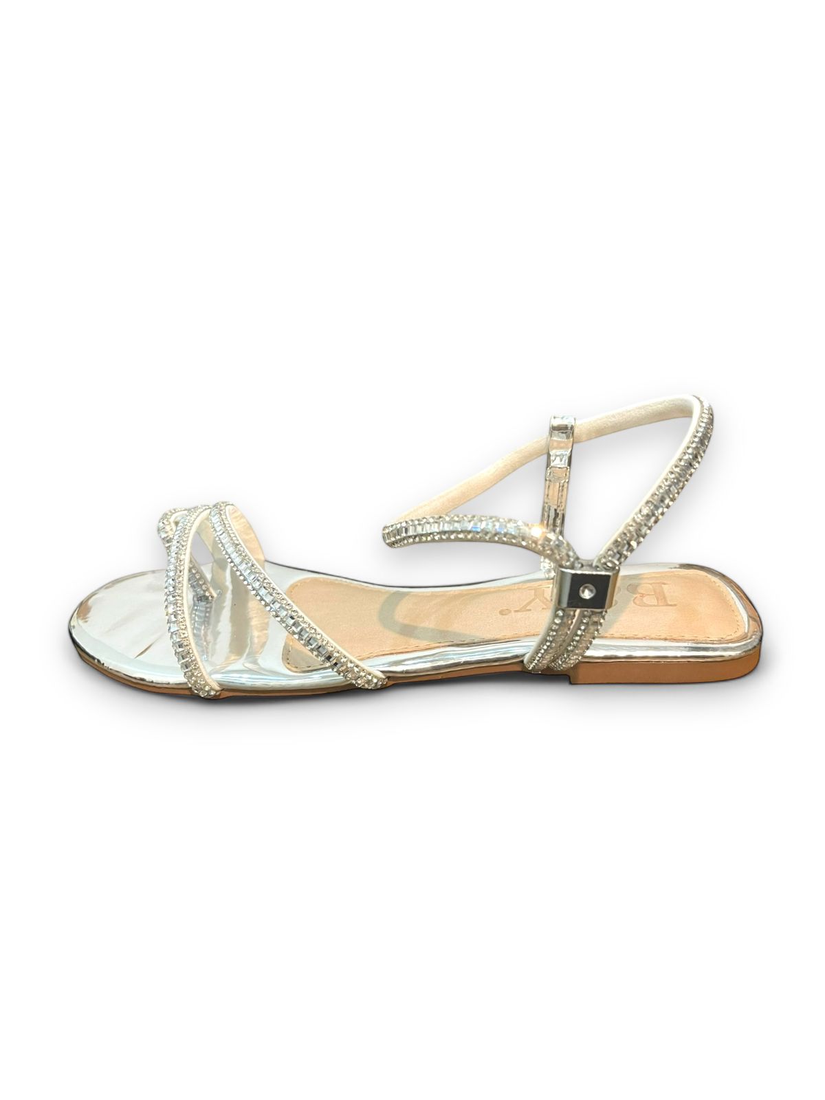 Sandália 1224 Prata Sem Salto