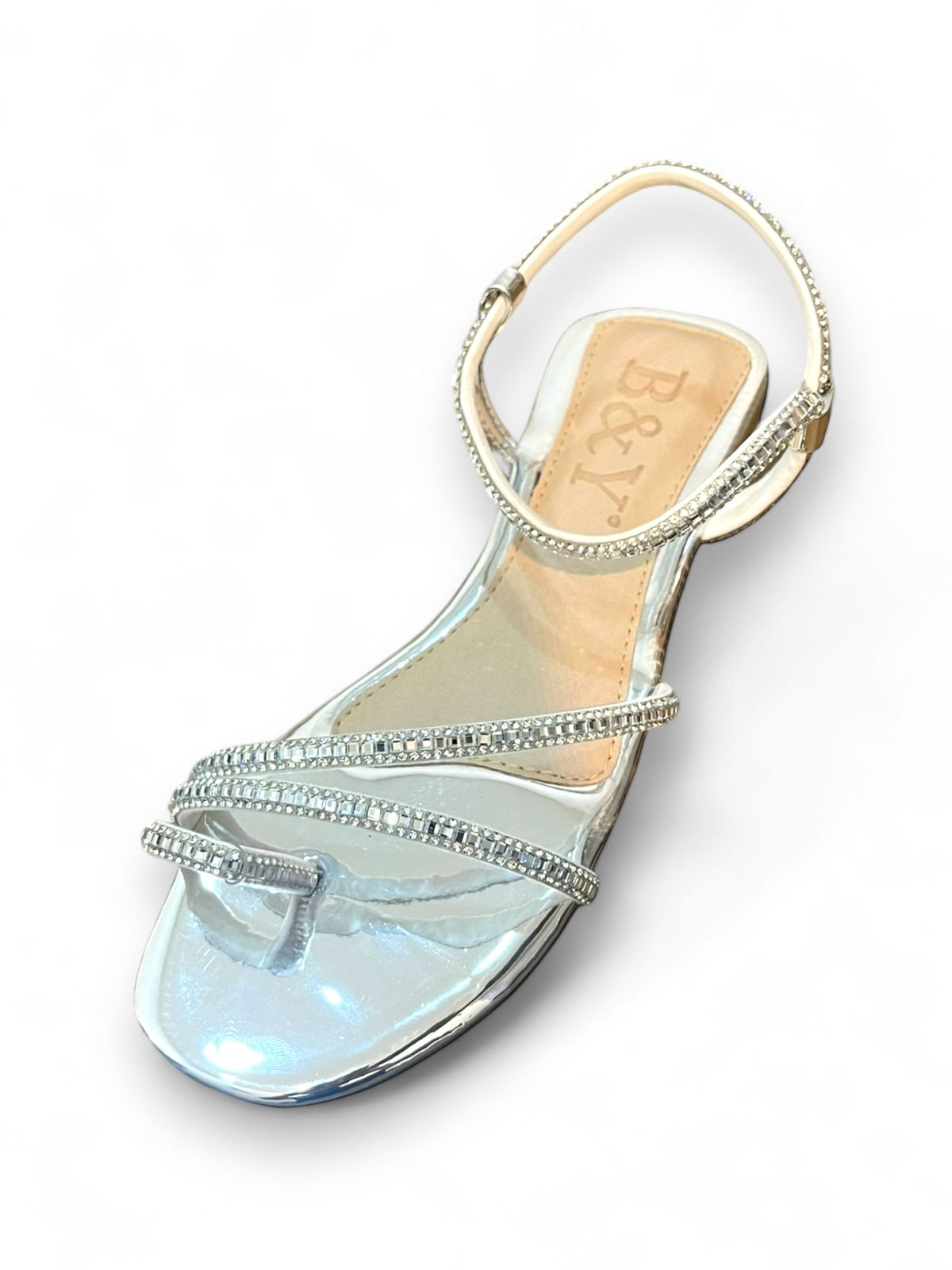 Sandália 1224 Prata Sem Salto