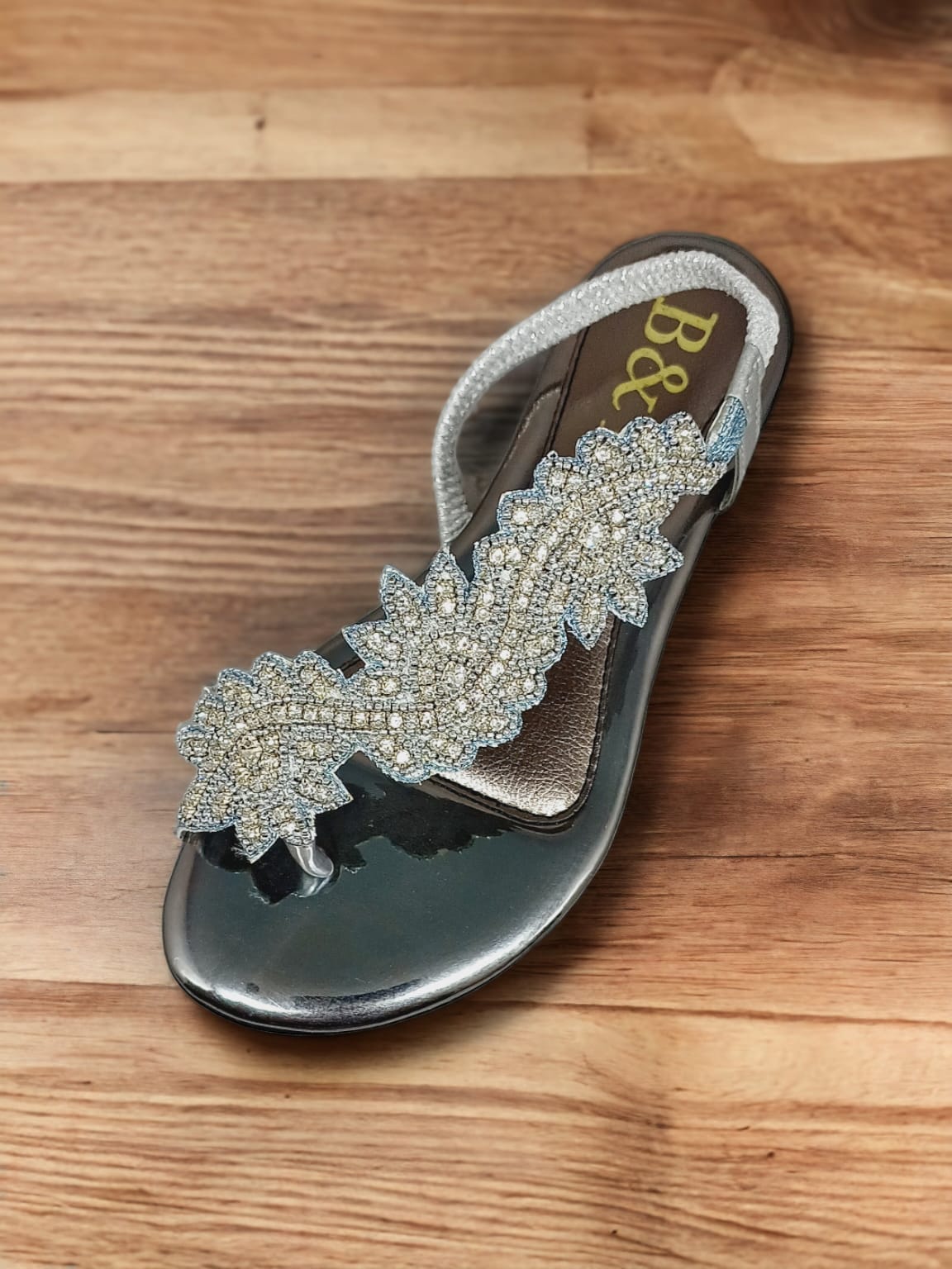 Sandália 8018 Prata Sem Salto