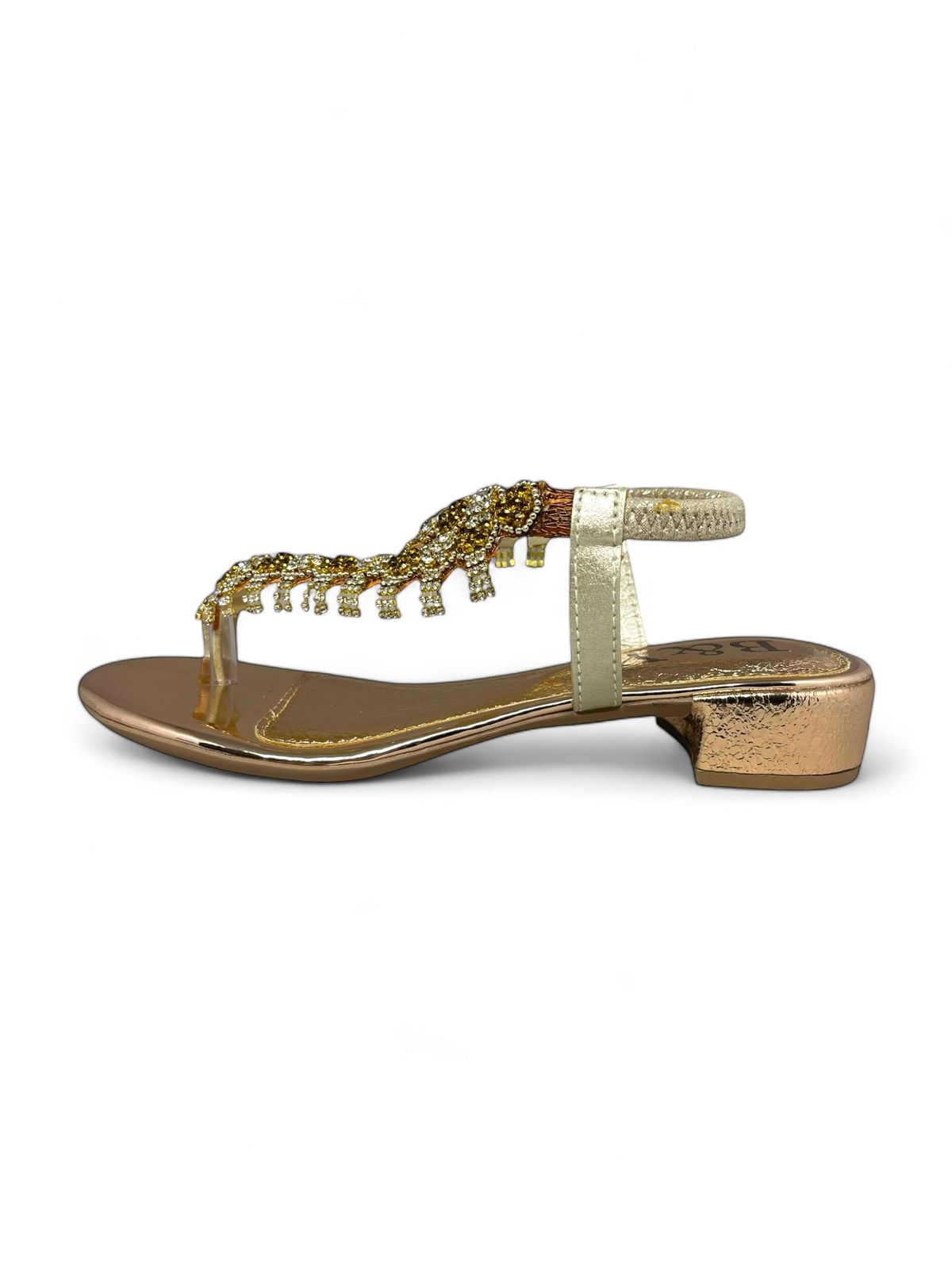 Sandália 9139 Bronze Com Salto Bloco 3cm