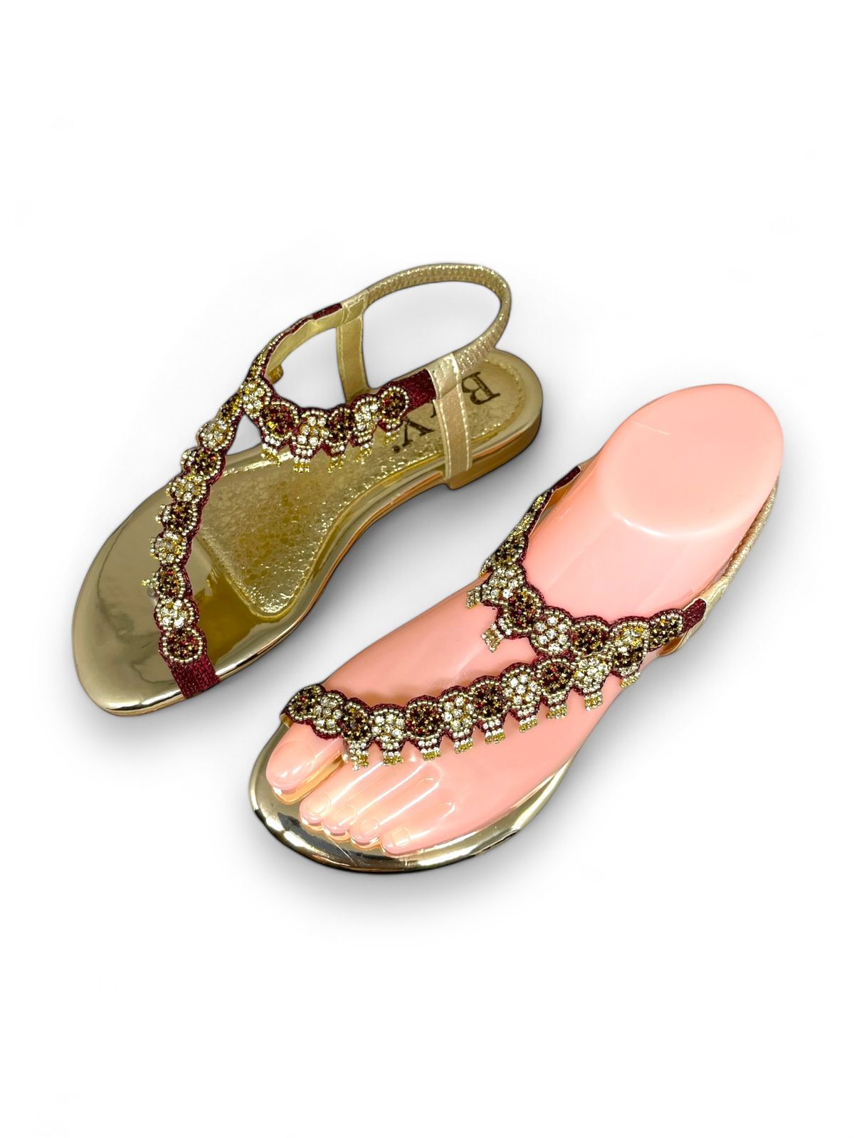 Sandália 9139 Vinho Sem Salto