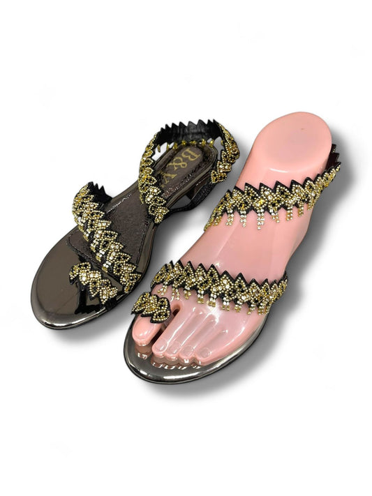 Sandália 9265 Preto Com Salto Bloco 3cm