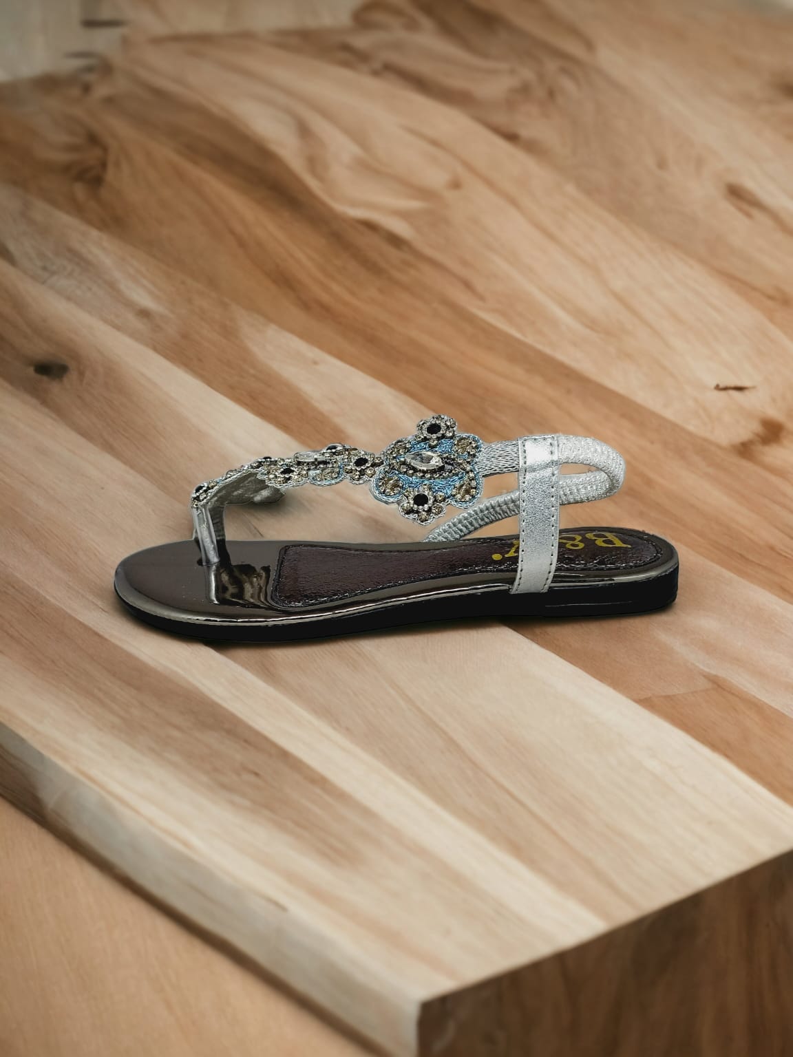 Sandália 9379 Prata Sem Salto