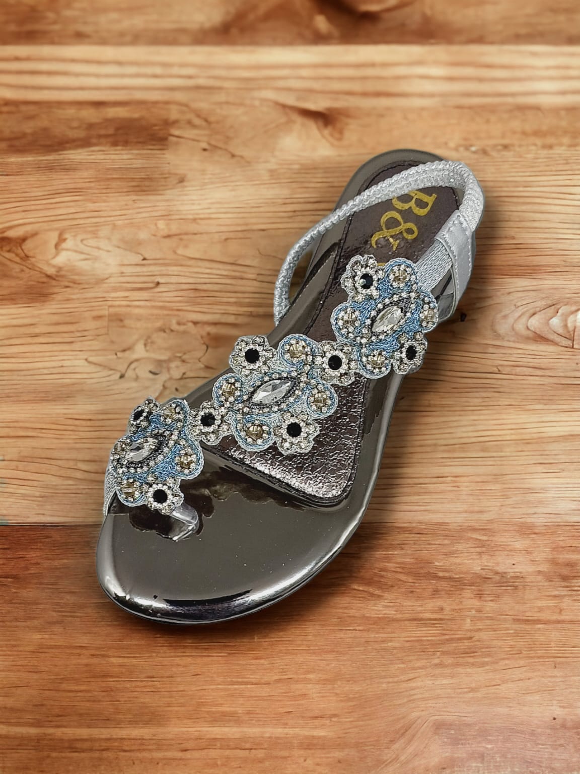 Sandália 9379 Prata Sem Salto