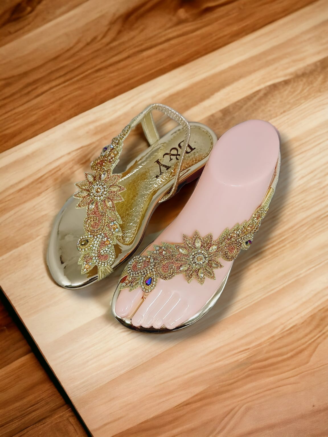 Sandália 9380 Dourado Sem Salto