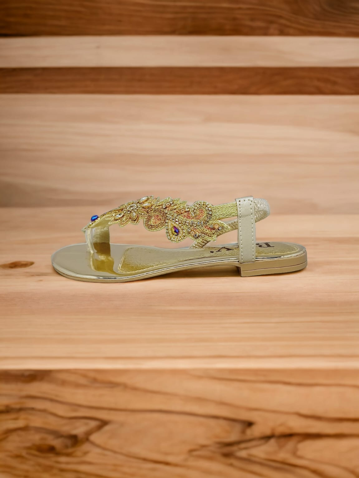 Sandália 9380 Dourado Sem Salto