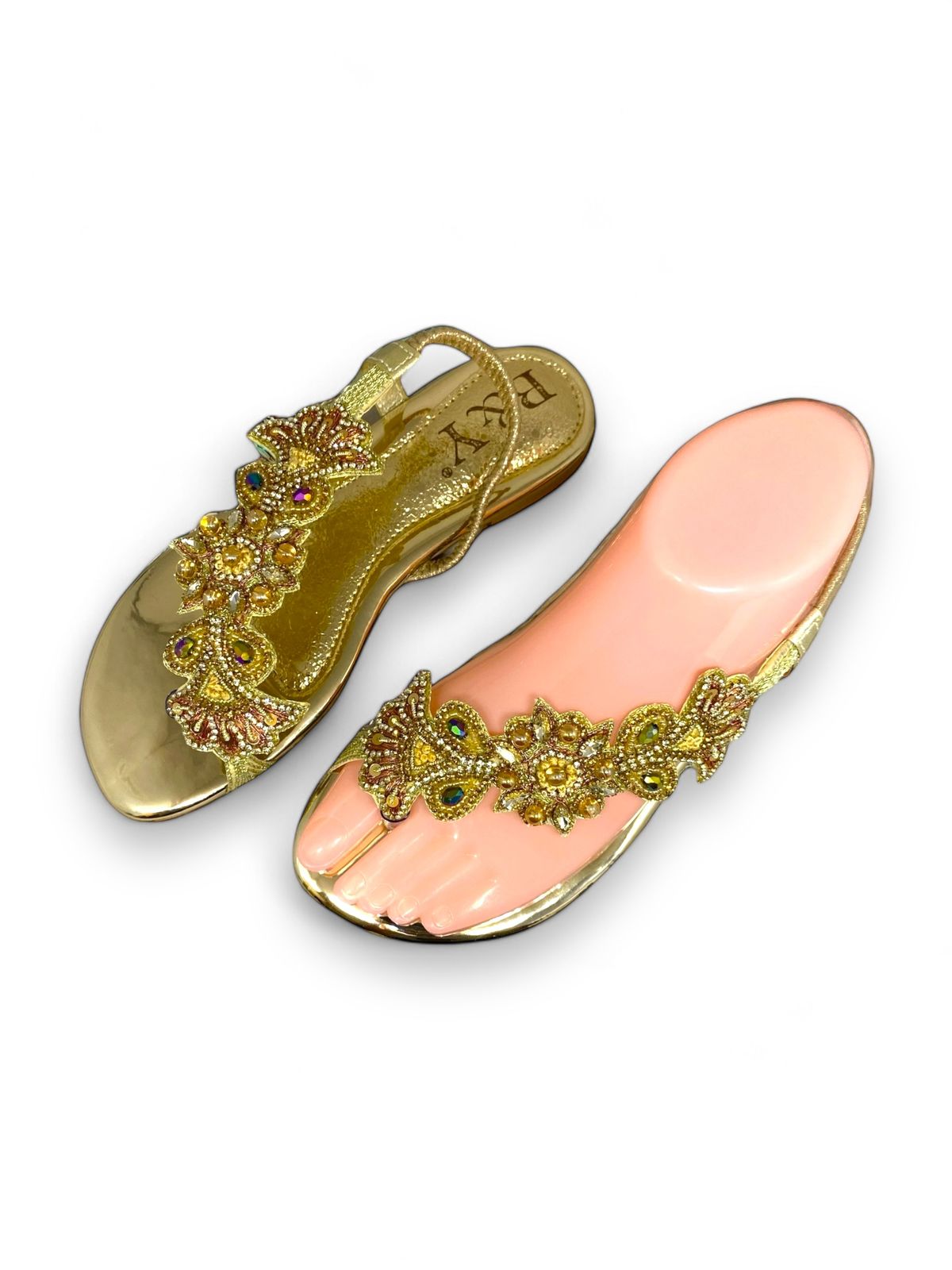 Sandália 9414 Dourado Sem Salto