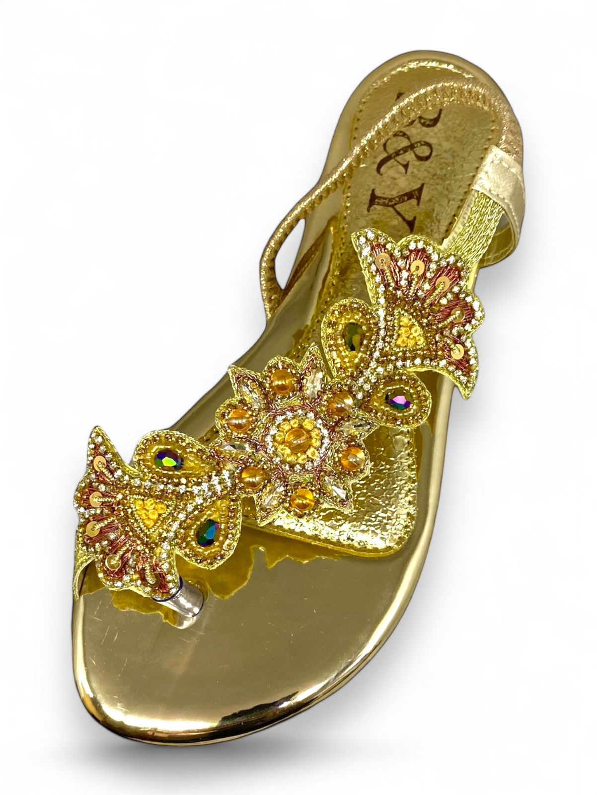 Sandália 9414 Dourado Sem Salto