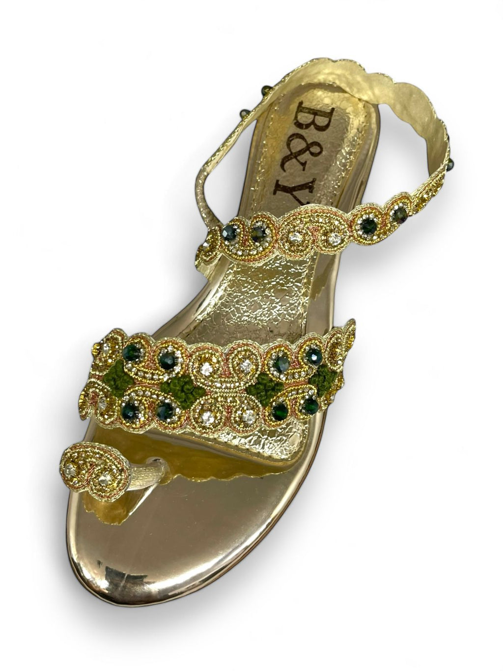 Sandália 9551 Dourado Com Salto Bloco 3cm