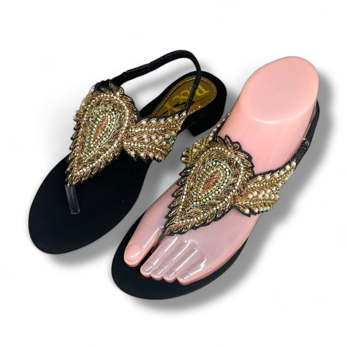 Sandália 9566 Preto Com Salto Bloco 3cm