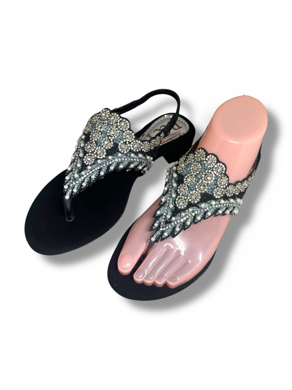 Sandália 9572 Preto Com Salto Bloco camurça