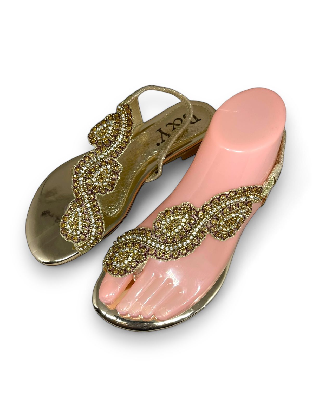 Sandália 9652 Dourado Sem Salto