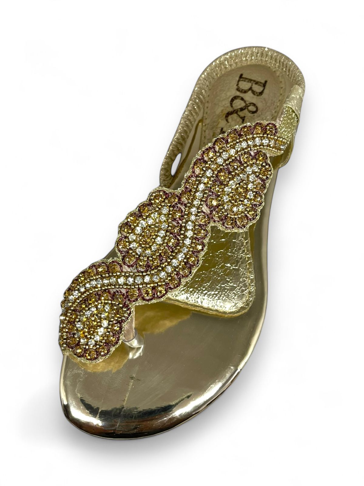 Sandália 9652 Dourado Sem Salto