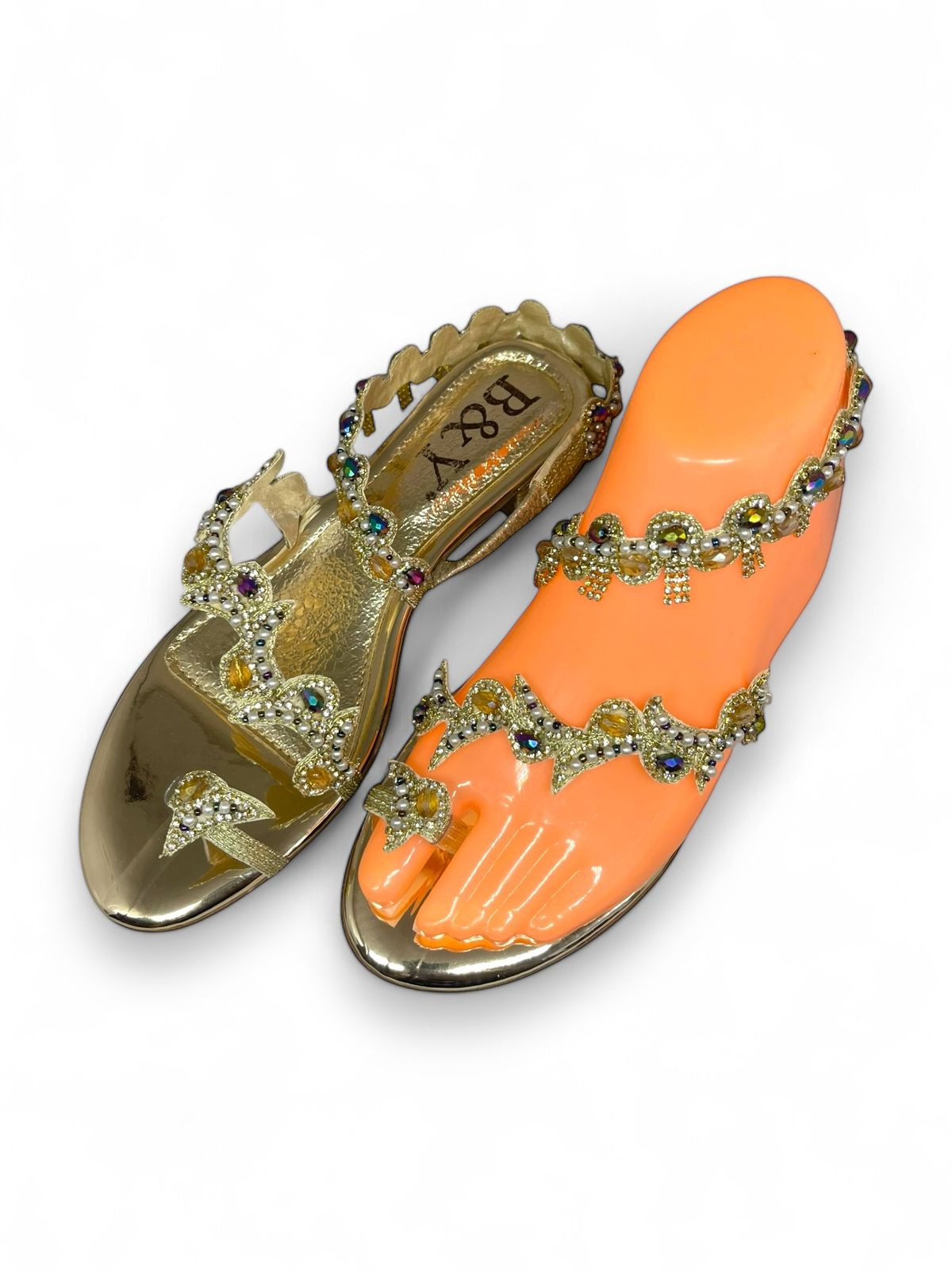 Sandália 9662 Dourado Sem Salto