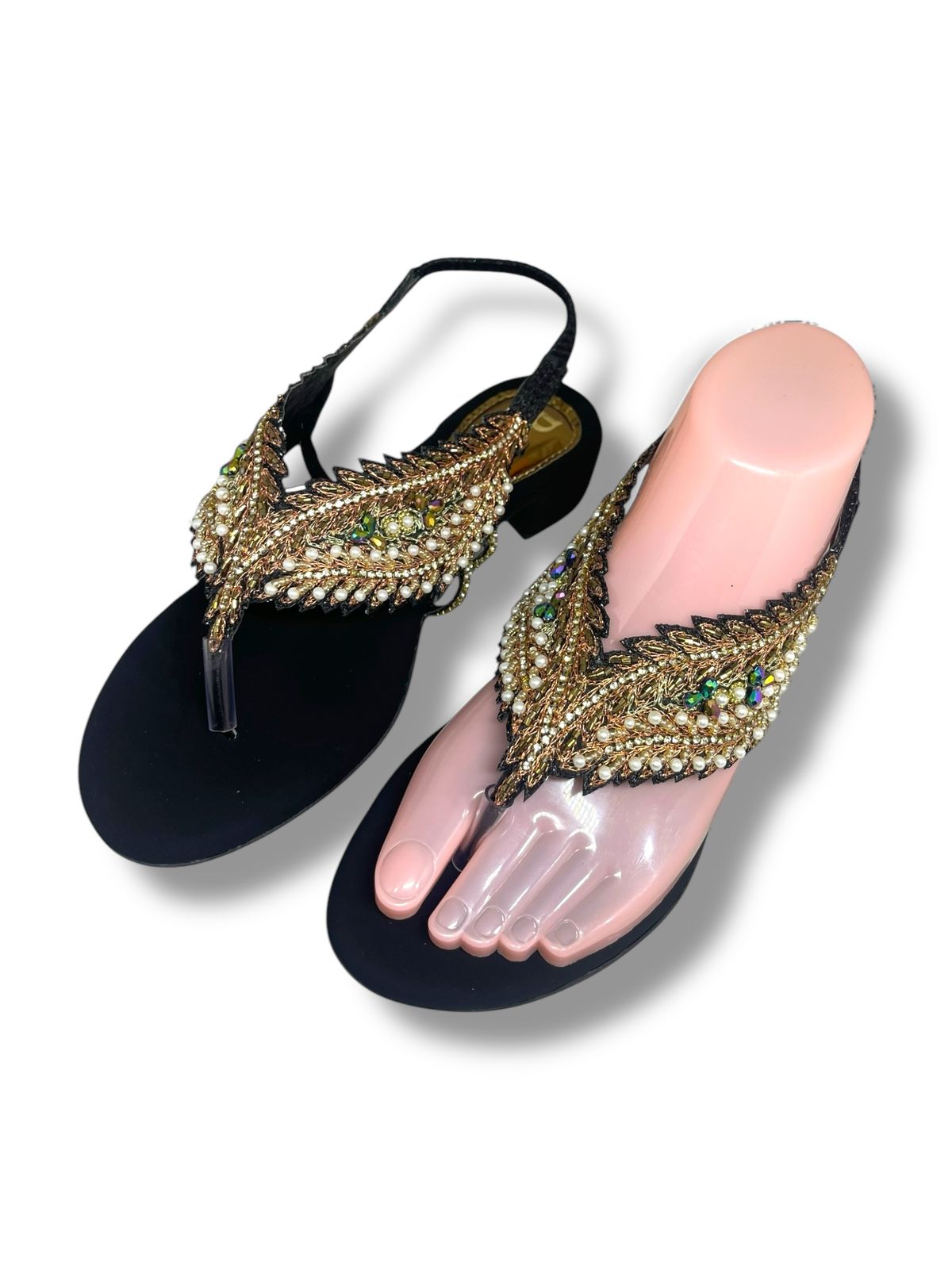 Sandália 9746 Preto Com Salto Bloco 3cm