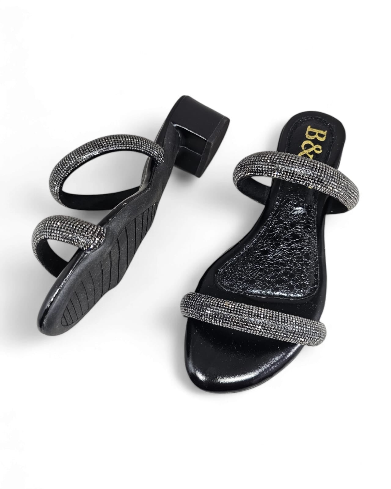 Tamanco 1207 Preto Salto Bloco