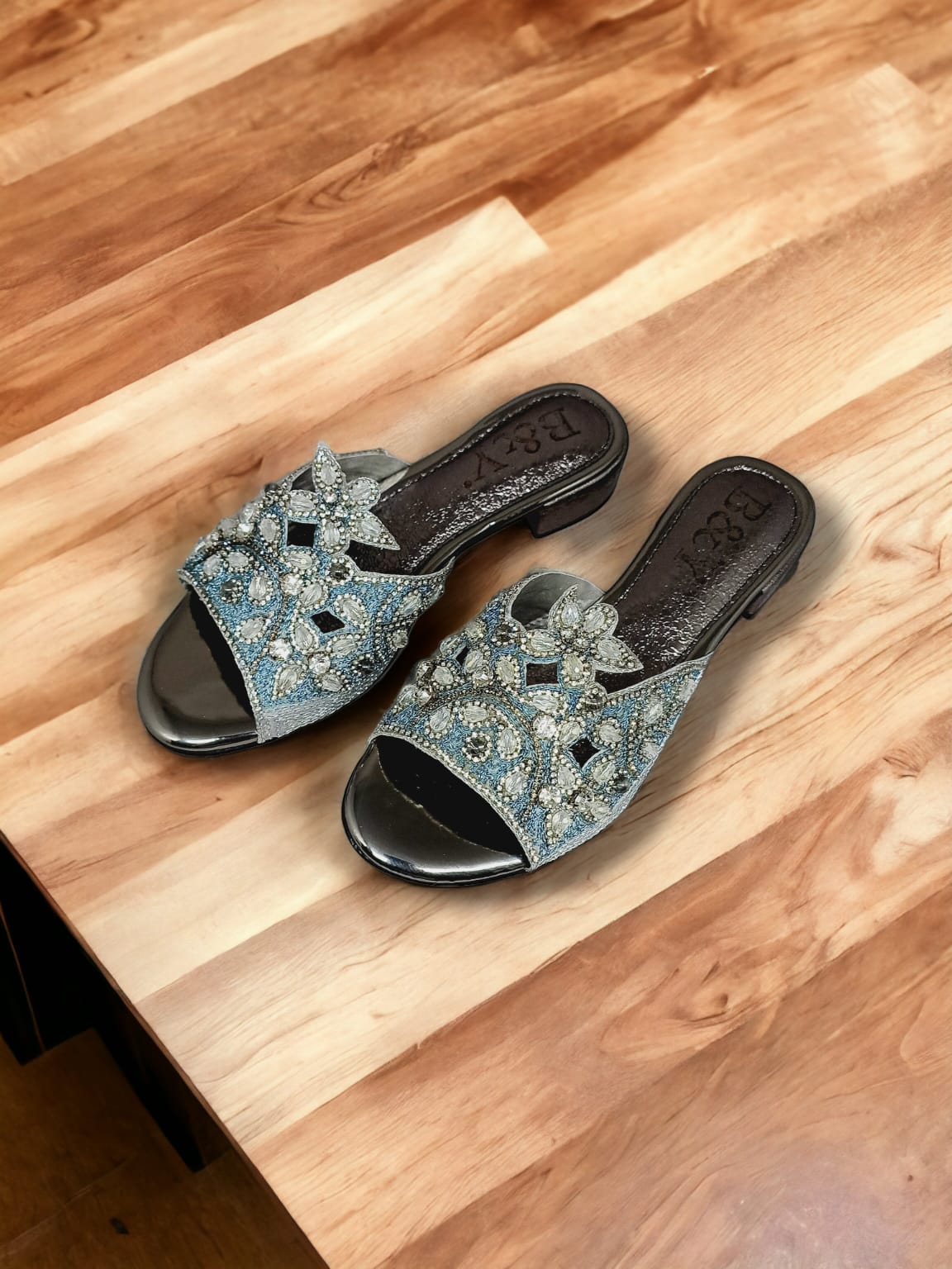 Tamanco 9200 Prata Salto Bloco