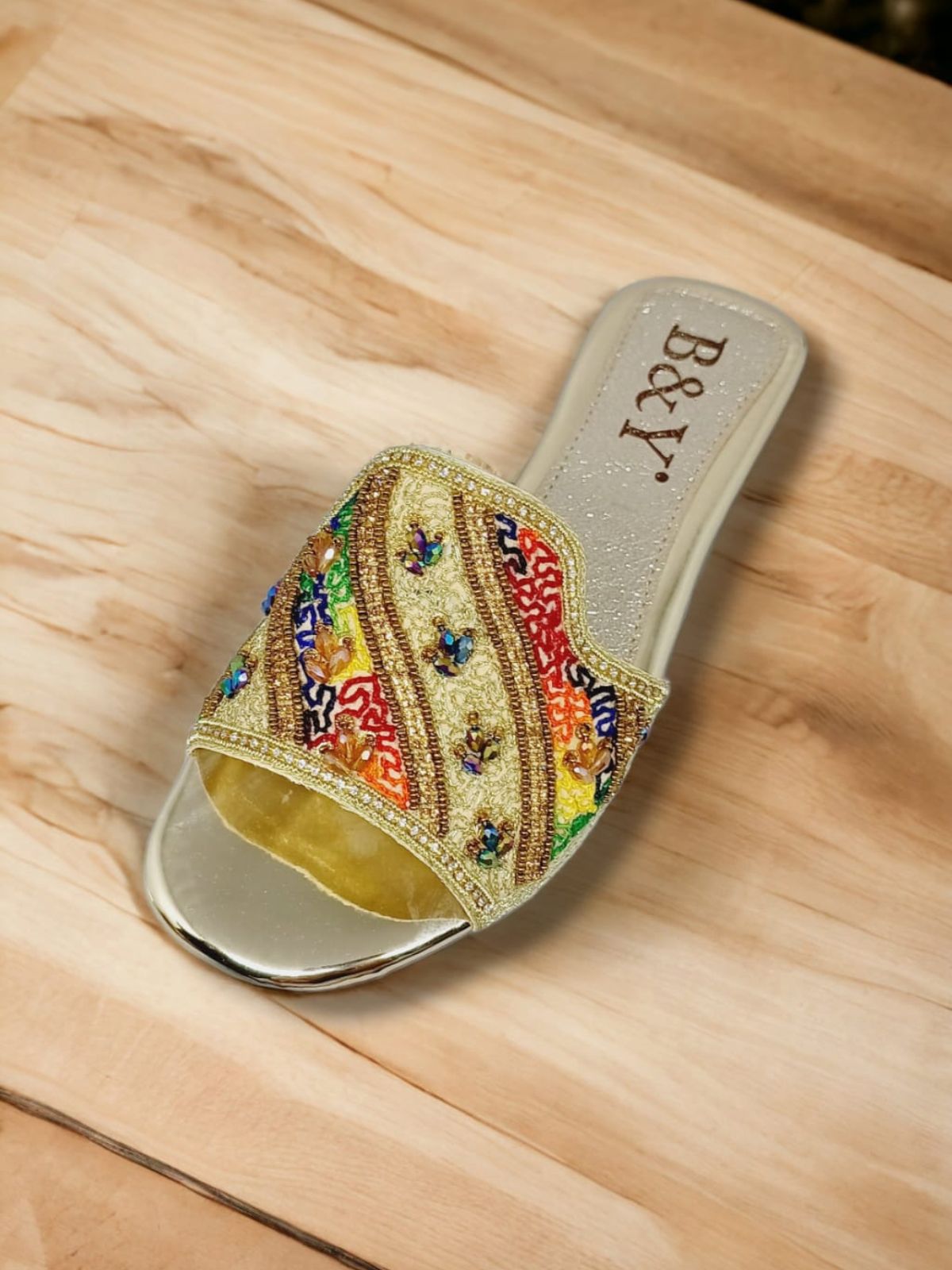 Tamanco 9441 Dourado Sem Salto